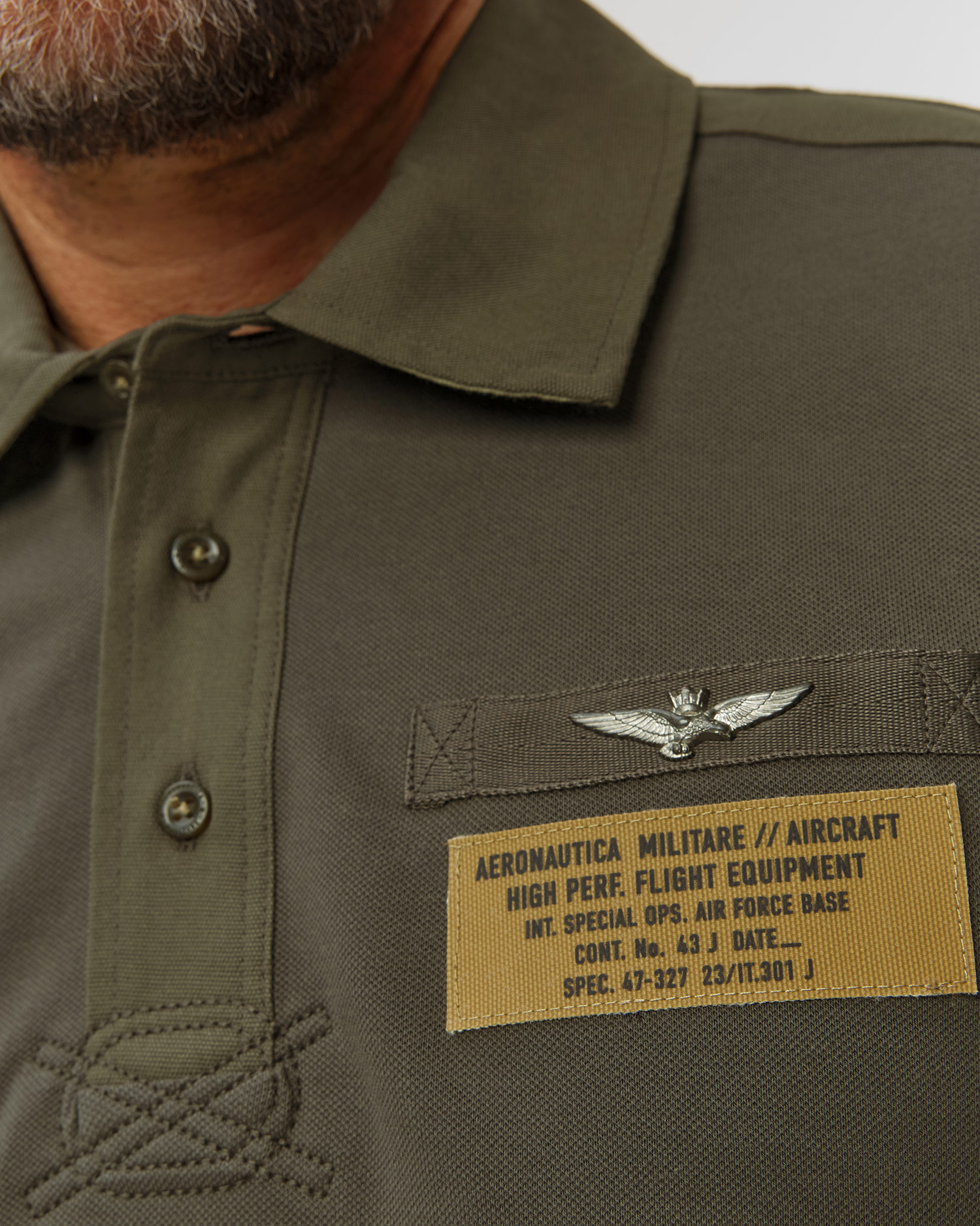 Polo a maniche lunghe da uomo Aeronautica Militare