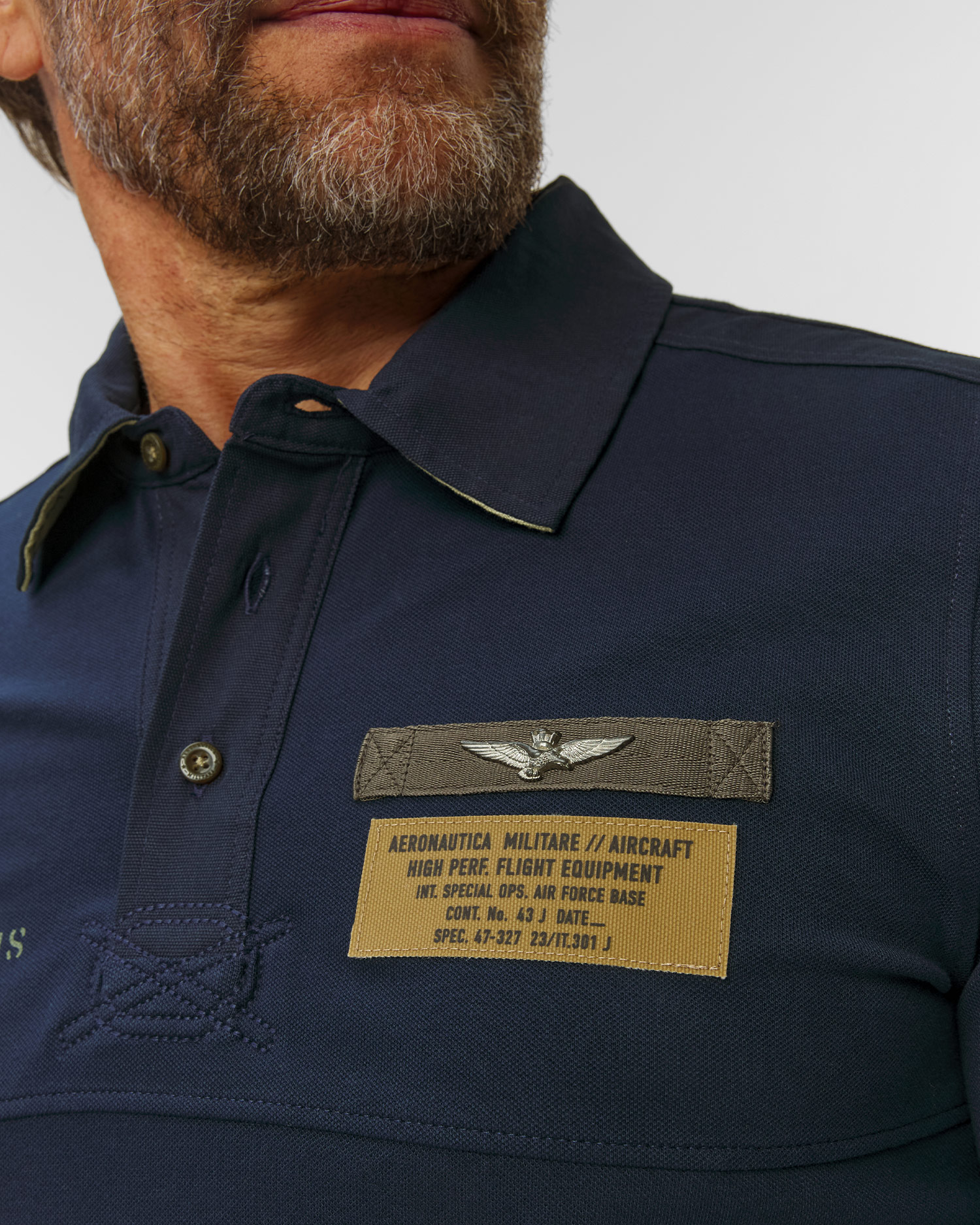 Polo a maniche lunghe da uomo Aeronautica Militare