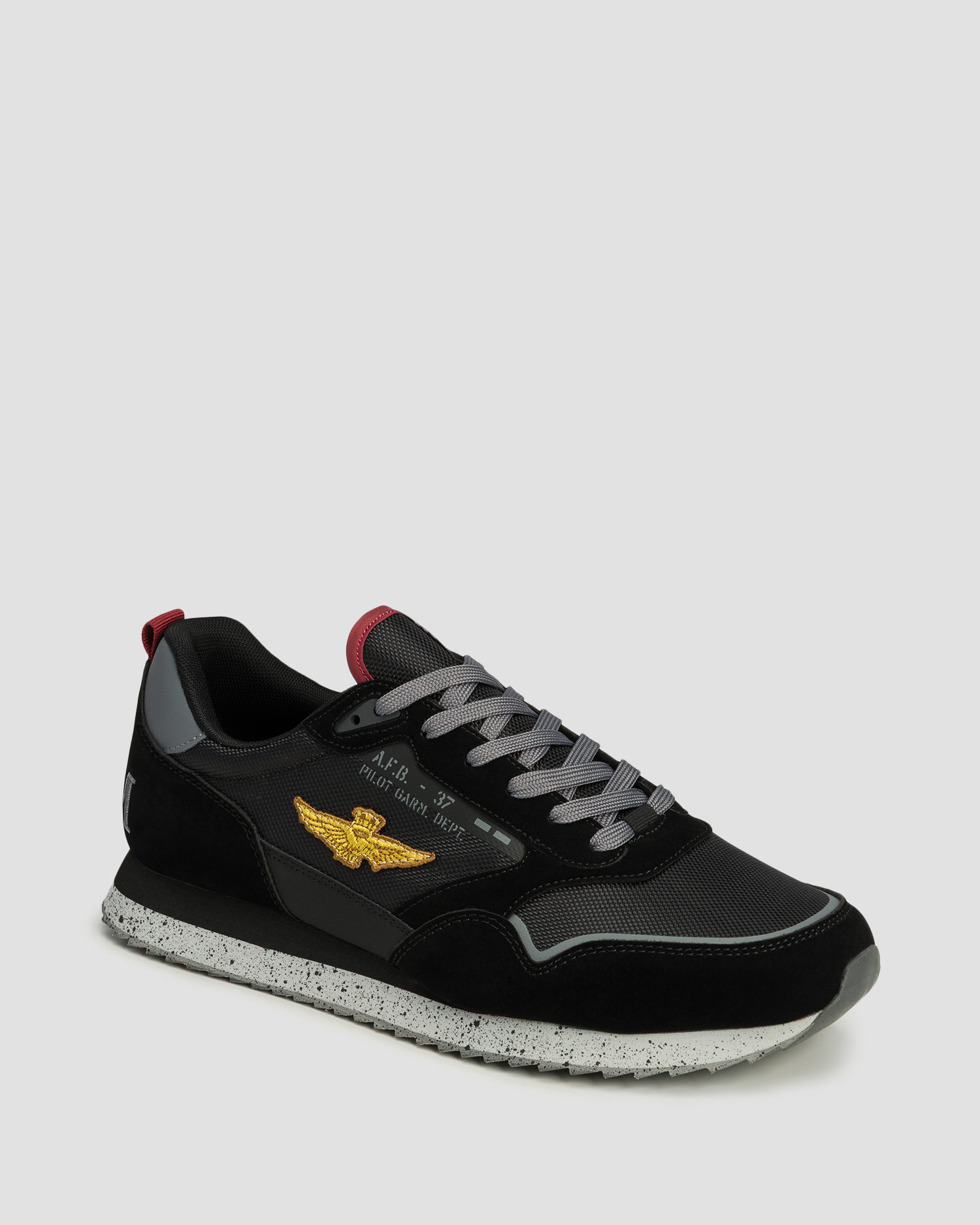 Sneakersy męskie Aeronautica Militare, Kolor/Wzór: Czarny