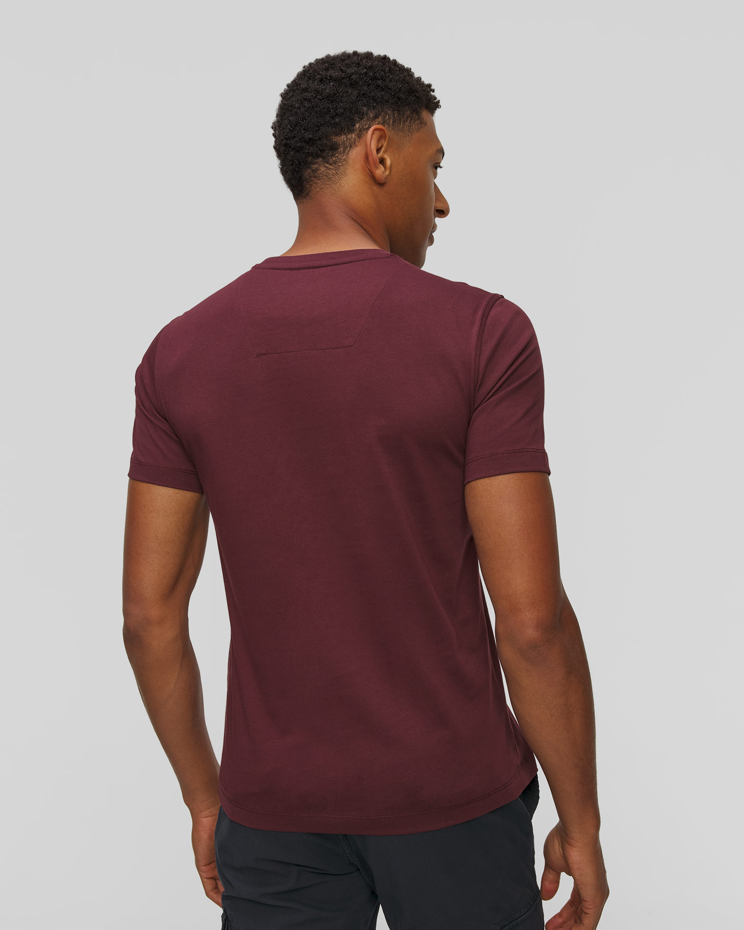 Bordowy T-shirt męski Aeronautica Militare