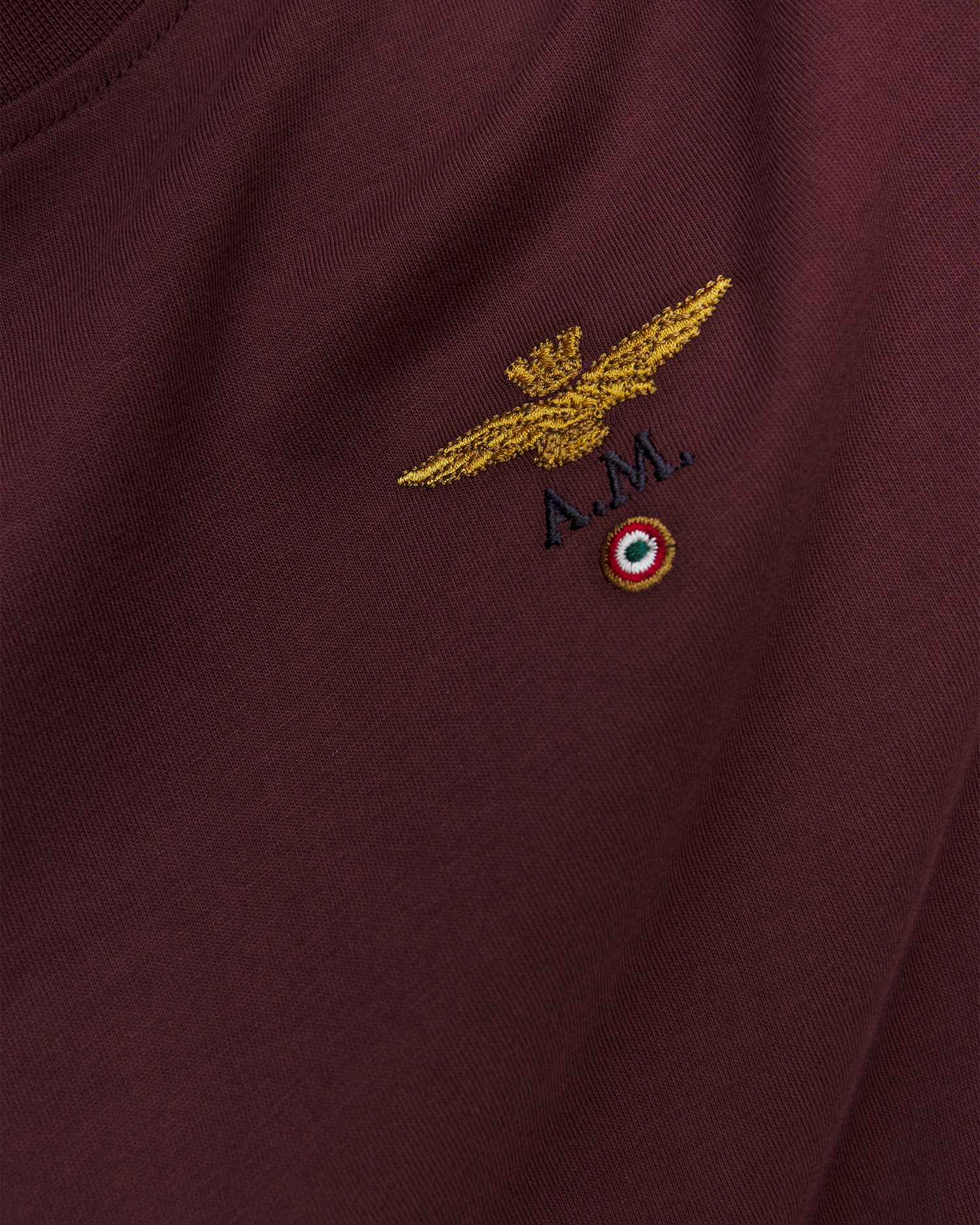 T-shirt bordeaux pour hommes Aeronautica Militare