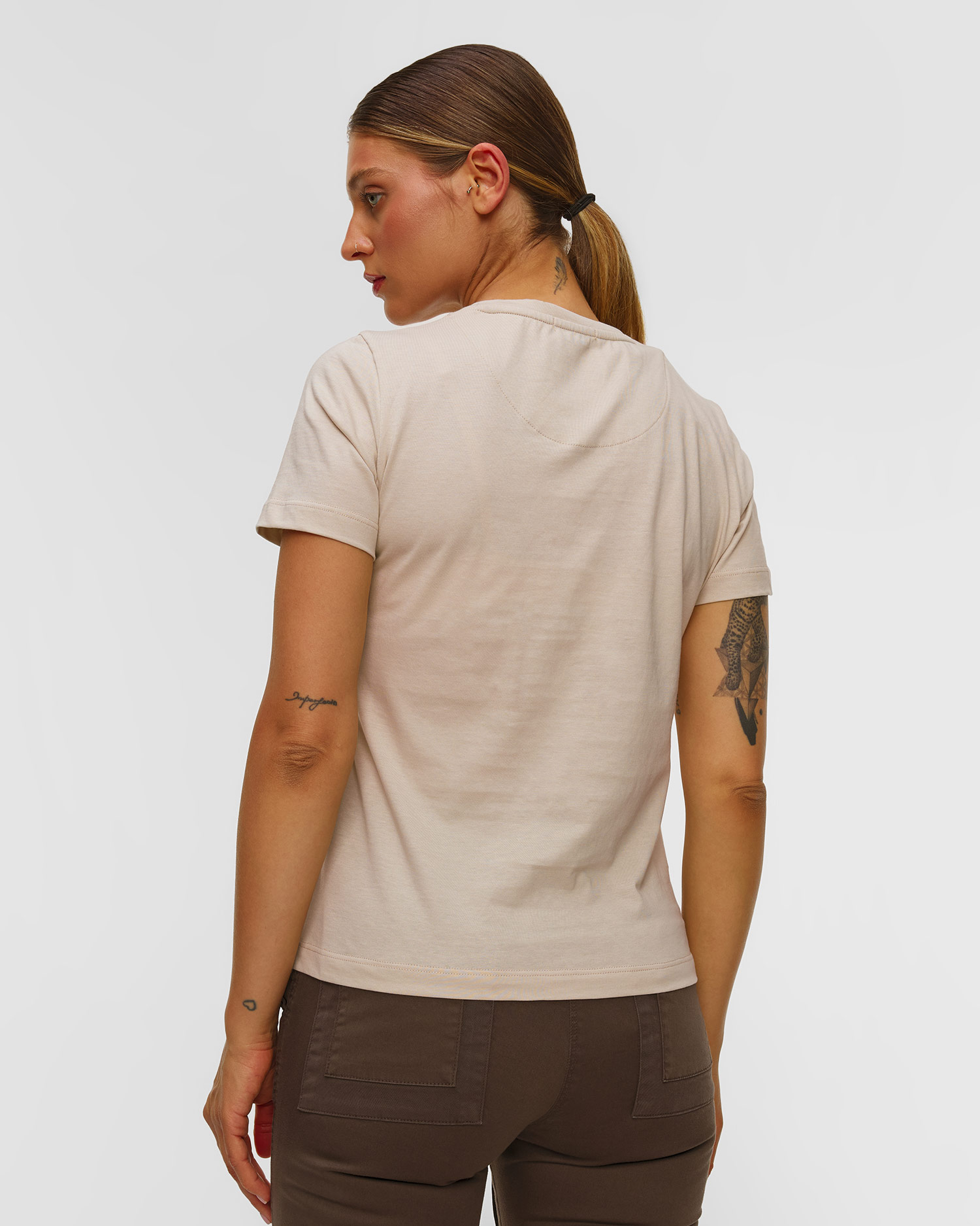 Béžové dámské tričko Aeronautica Militare