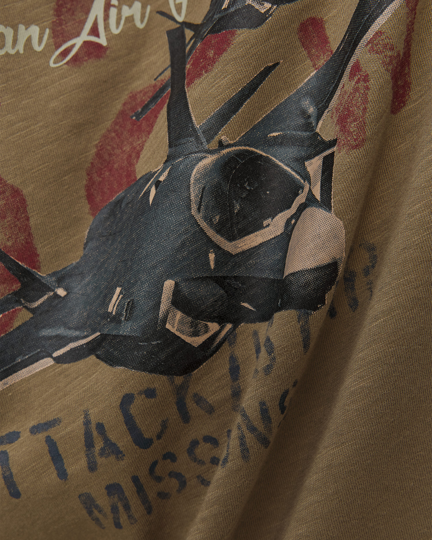 Zielony T-shirt męski Aeronautica Militare