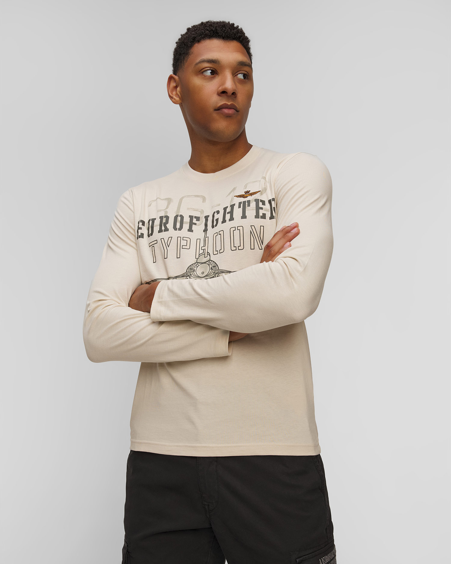 Longsleeve z nadrukiem męski Aeronautica Militare