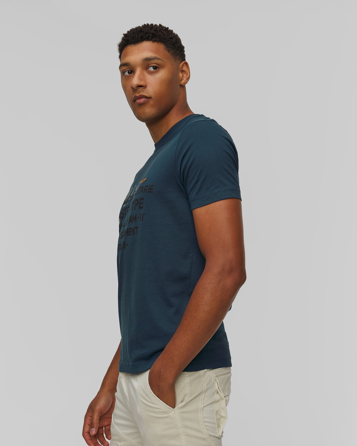 Men's navy blue Aeronautica Militare T-shirt