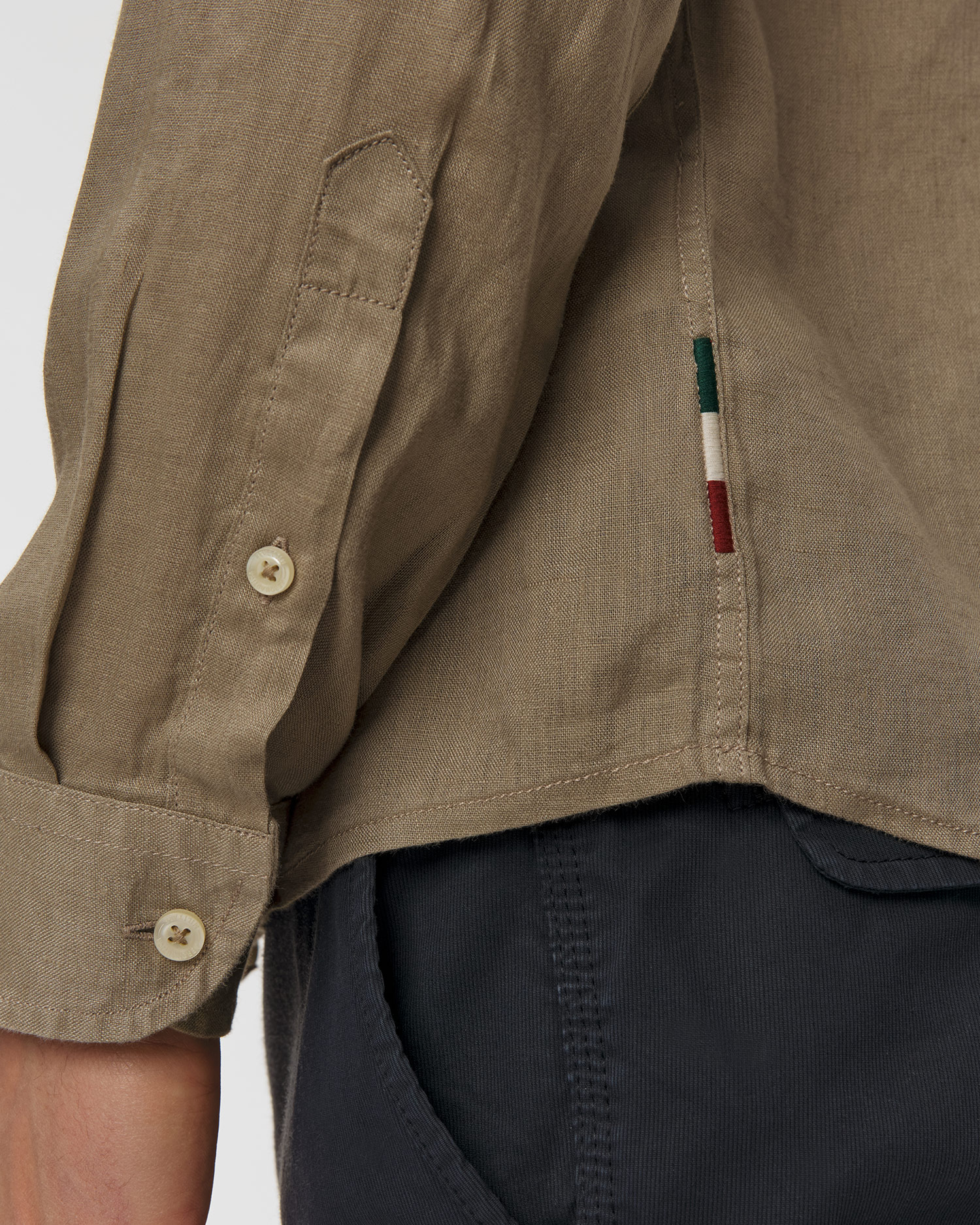 Camicia in lino da uomo Aeronautica Militare