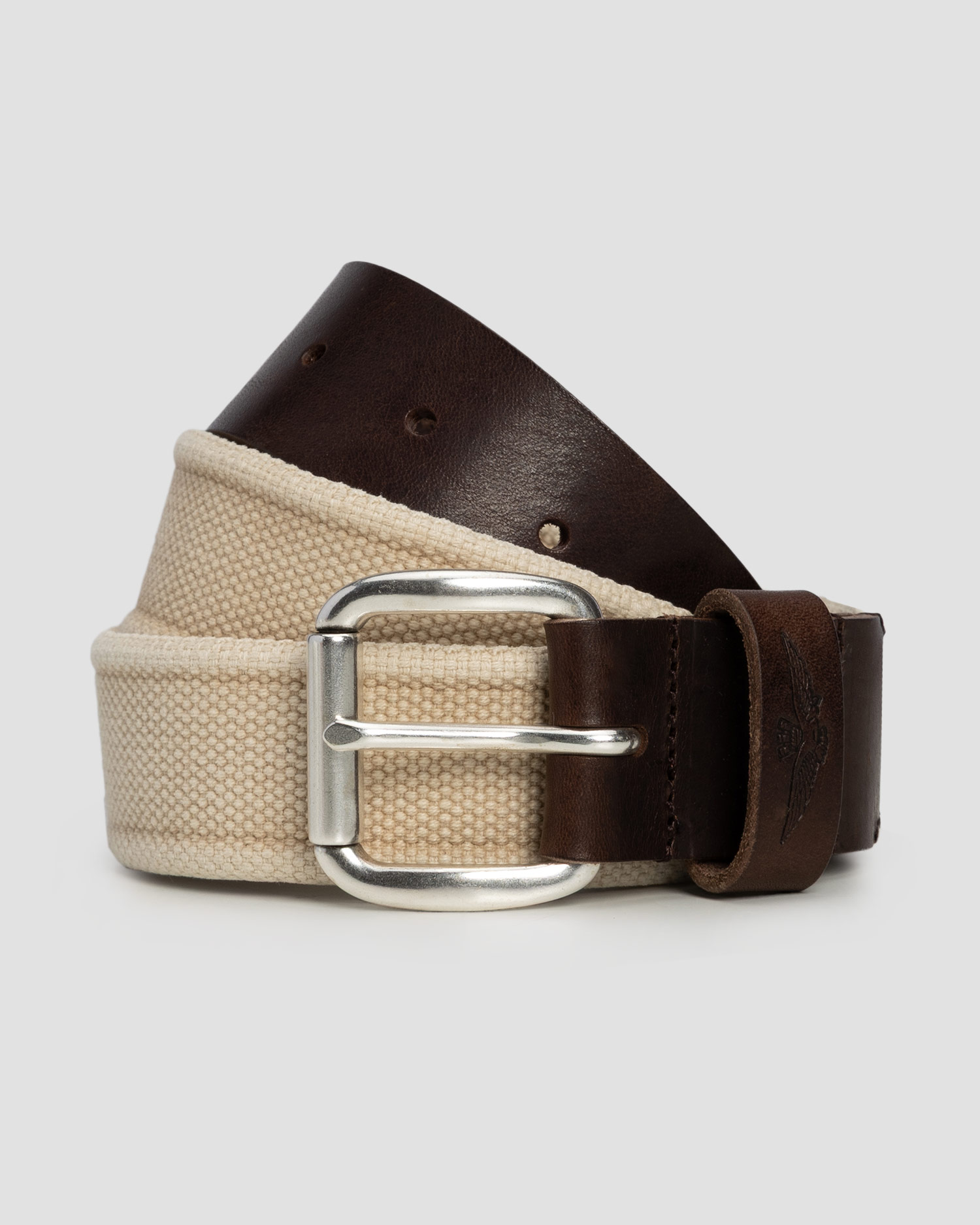 Men's belt Aeronautica Militare, Color/Pattern: Beżowy