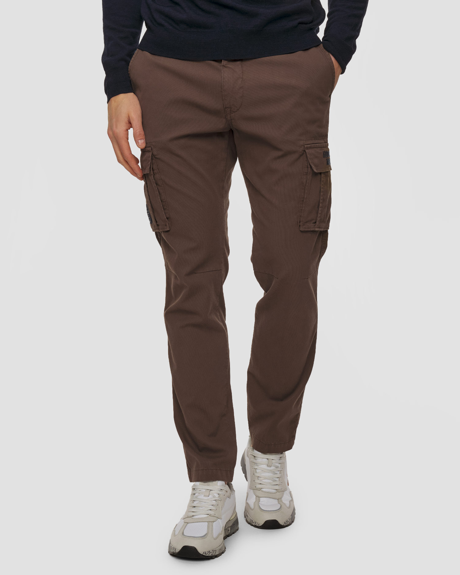 Pantaloni cargo da uomo Aeronautica Militare, Colore/Disegno: Brązowy