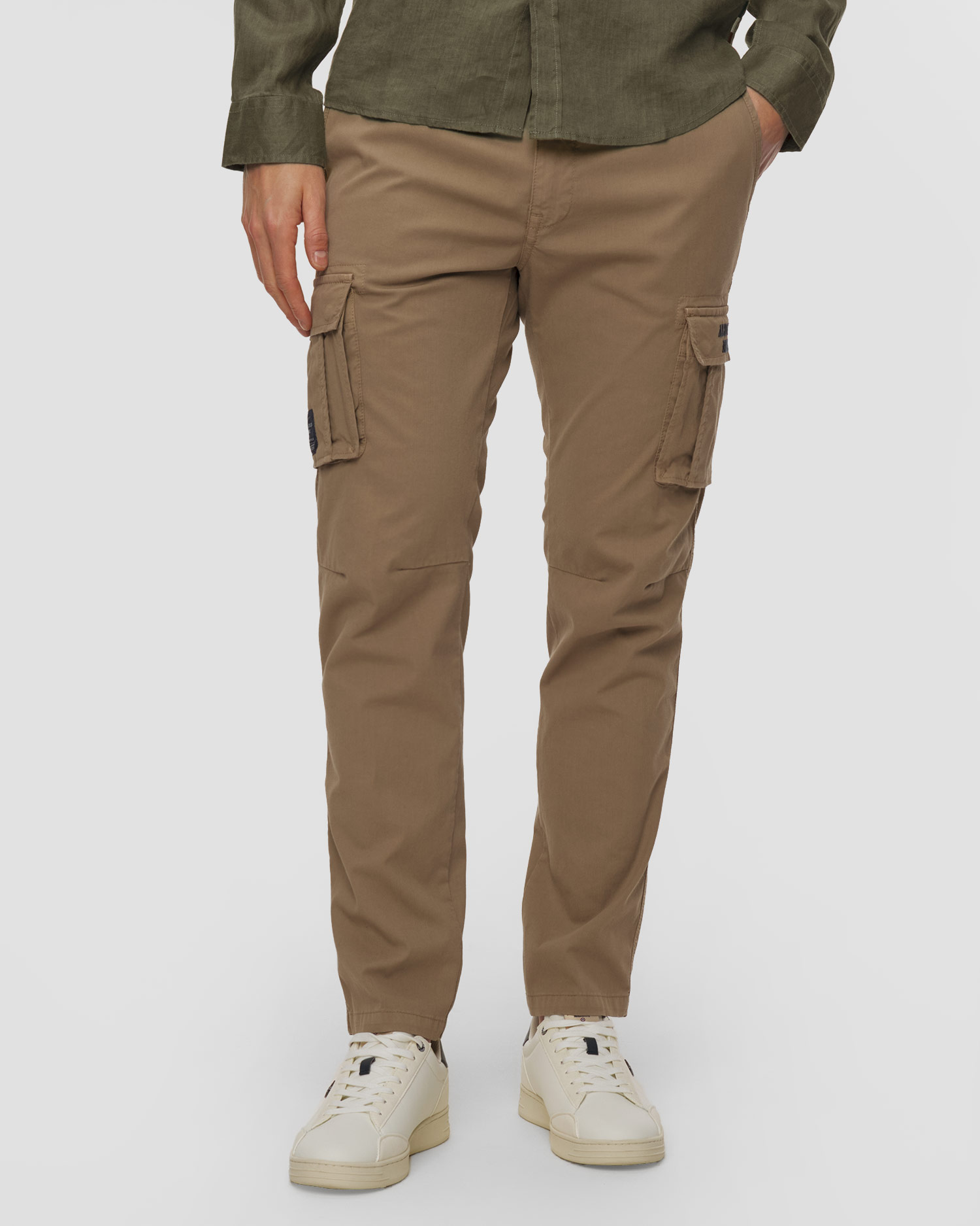 Pantaloni cargo da uomo Aeronautica Militare, Colore/Disegno: Brązowy