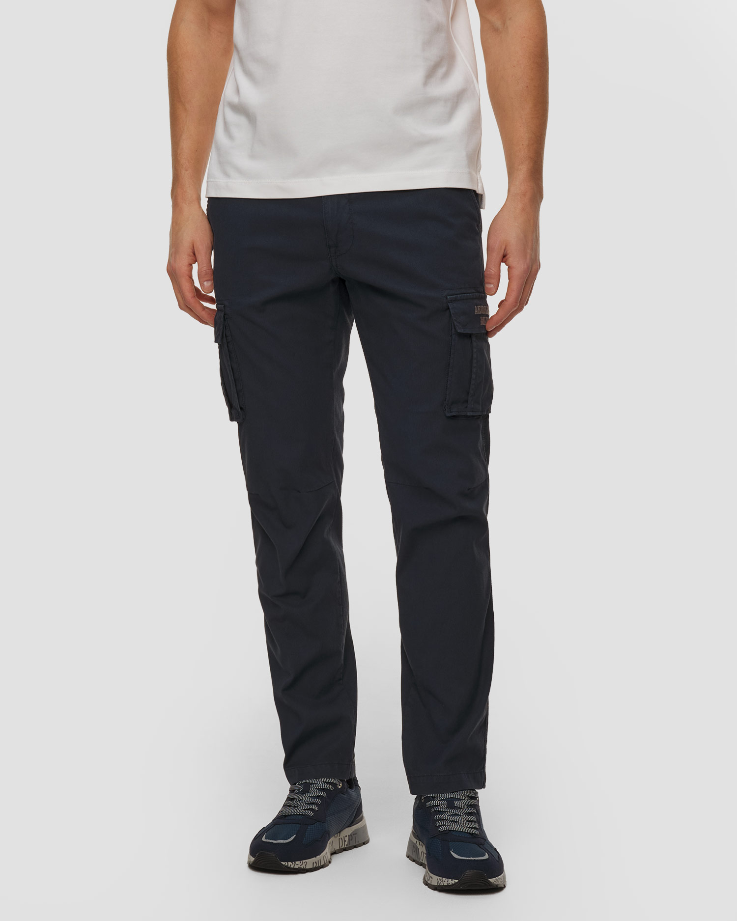 Pantaloni cargo blu scuro da uomo Aeronautica Militare, Colore/Disegno: Granatowy