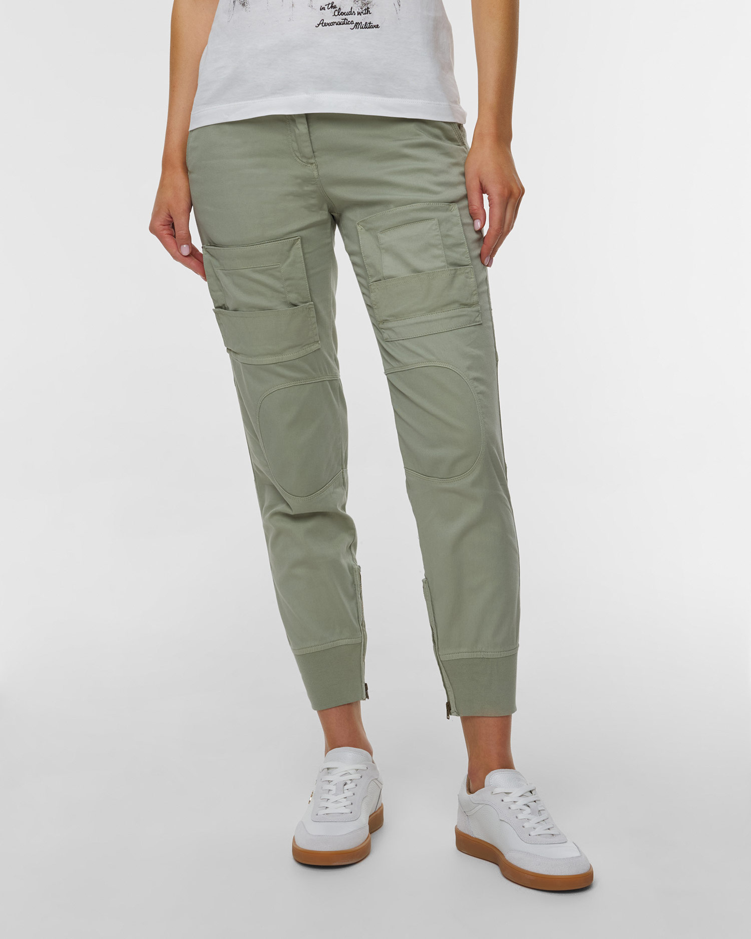 Pantalon cargo pour femmes Aeronautica Militare, Couleur: Zielony