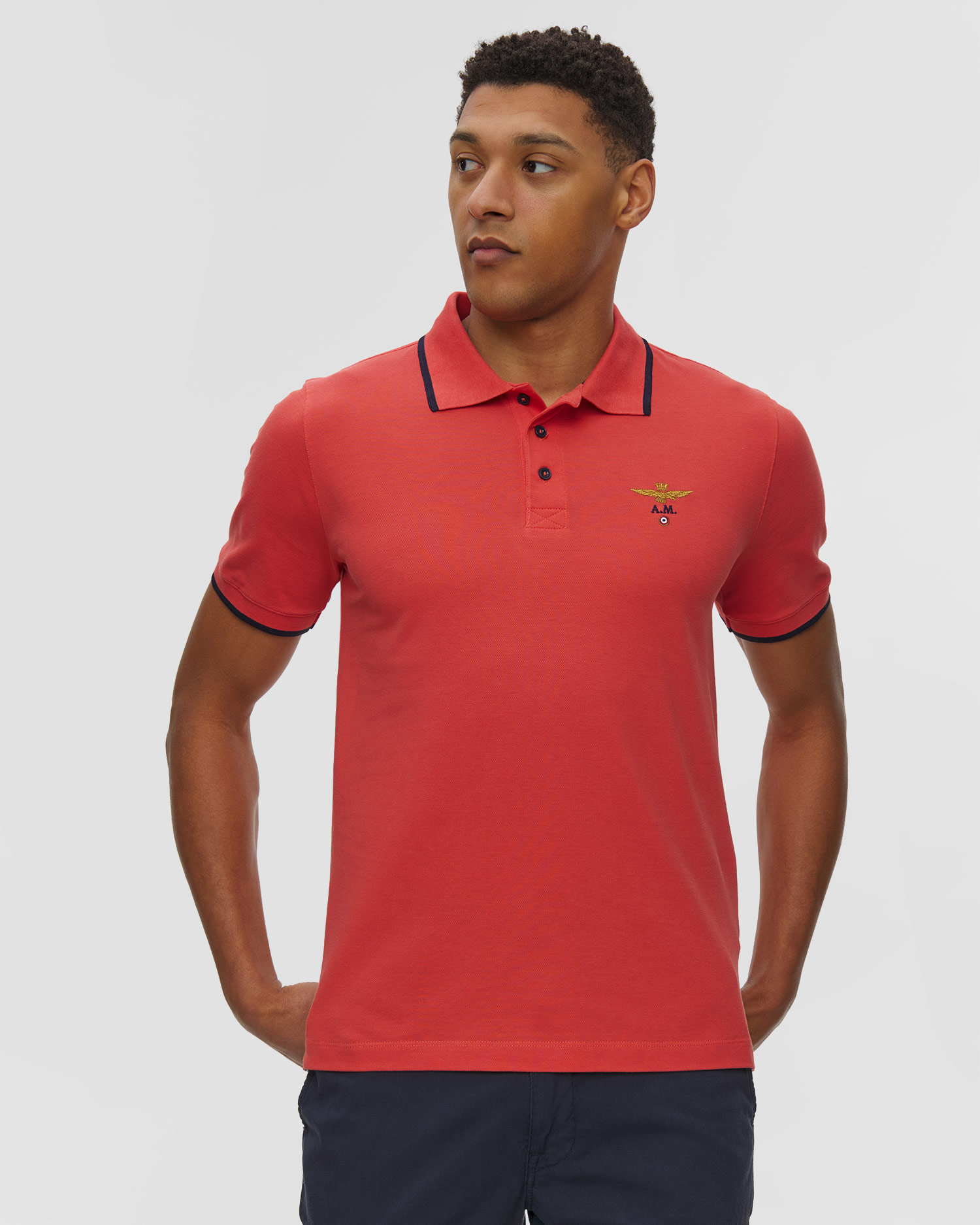 Polo pour hommes Aeronautica Militare, Couleur: Czerwony