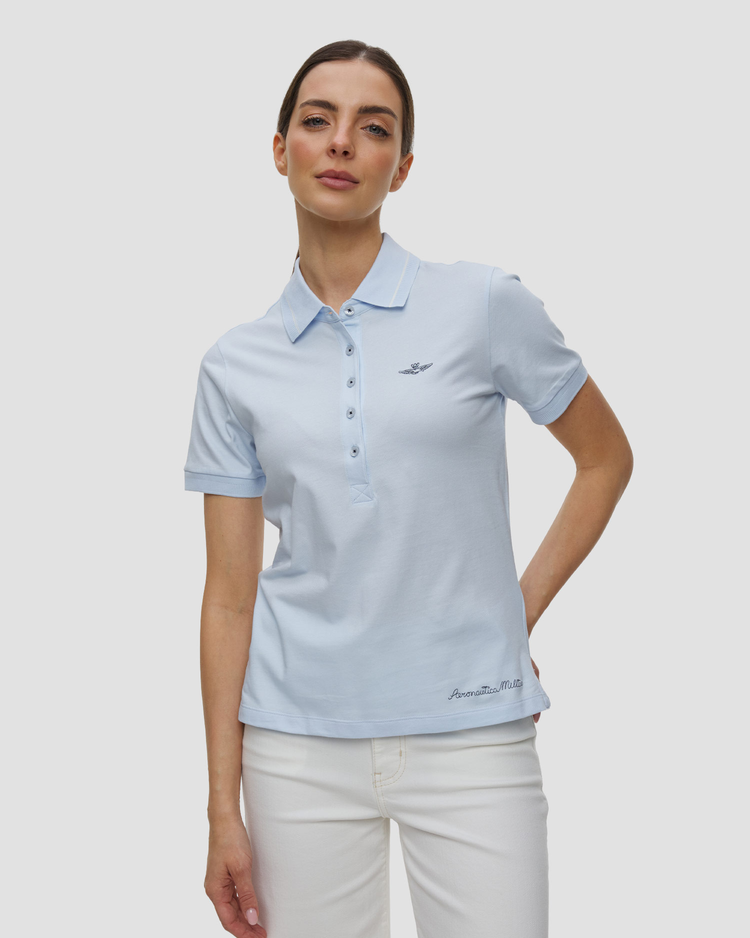 Women’s polo shirt Aeronautica Militare, Color/Pattern: Niebieski