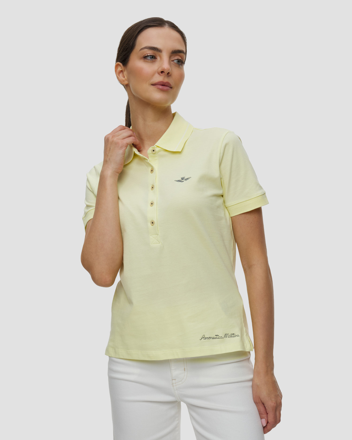 Women’s polo shirt Aeronautica Militare, Color/Pattern: Żółty