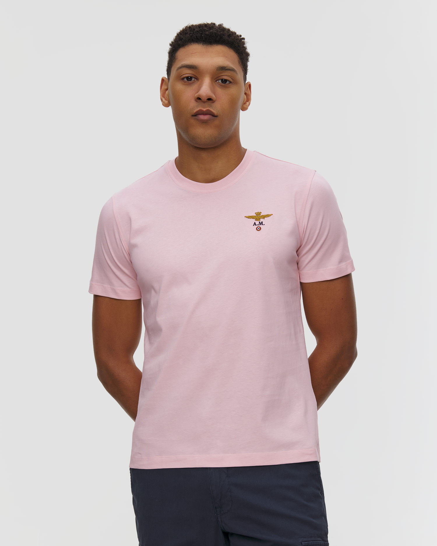T-shirt pour hommes Aeronautica Militare, Couleur: Różowy