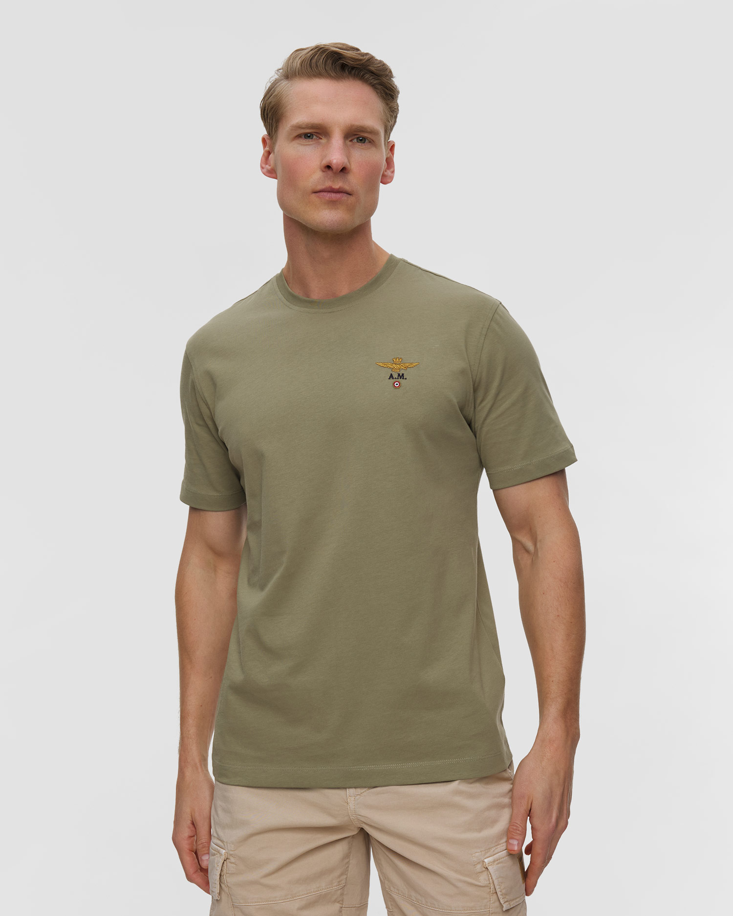 T-shirt pour hommes Aeronautica Militare, Couleur: Zielony