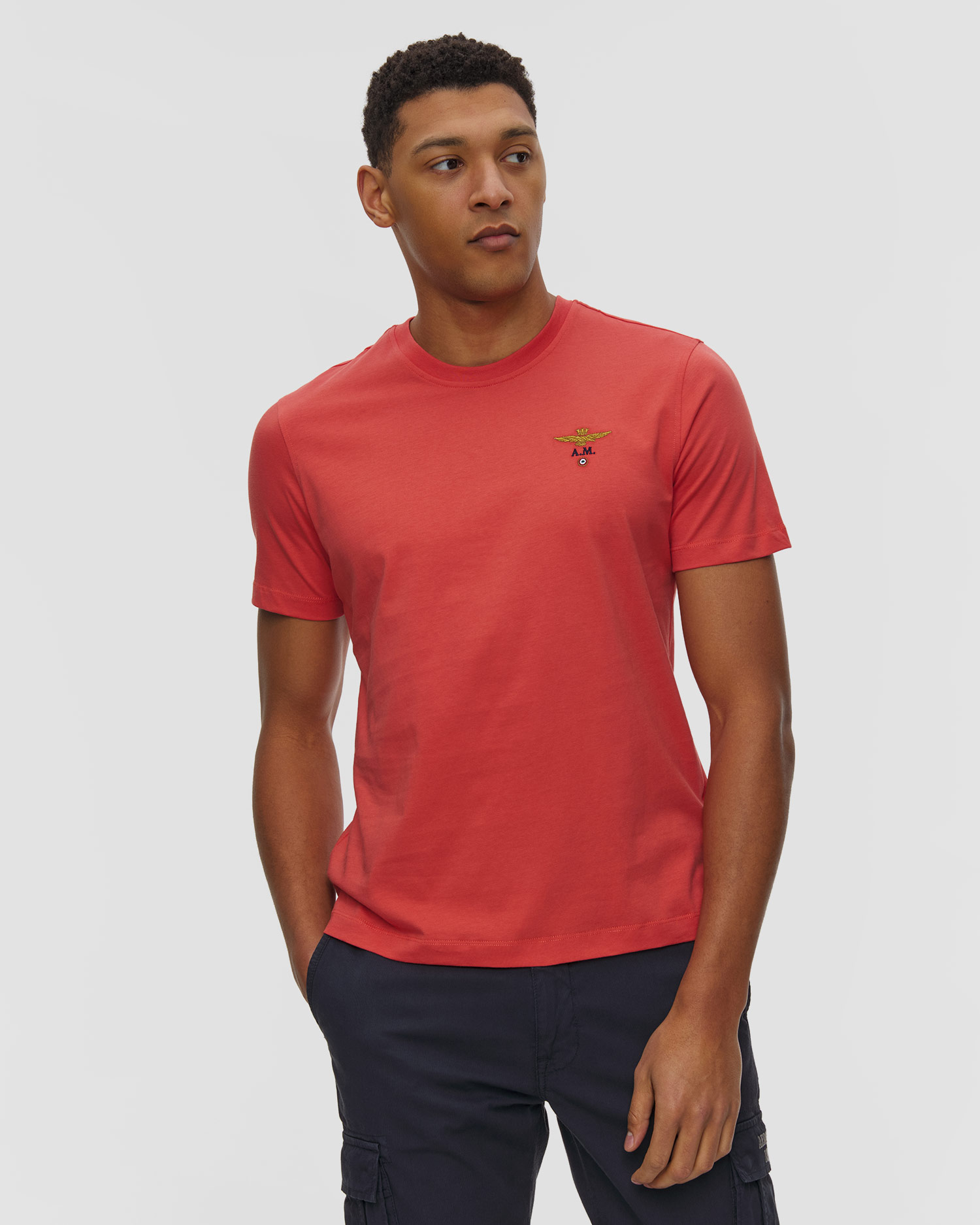 T-shirt pour hommes Aeronautica Militare, Couleur: Czerwony