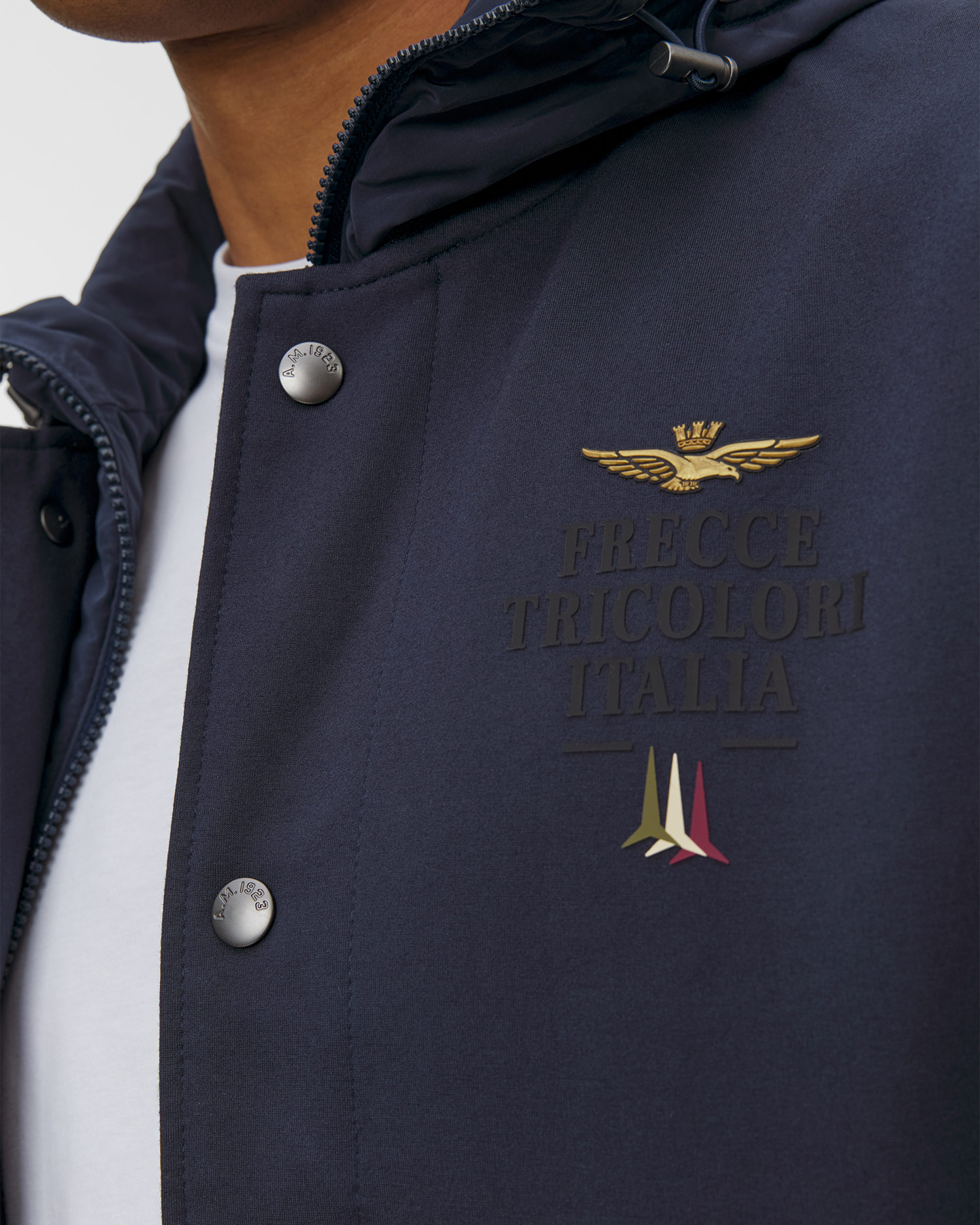Jachetă pentru bărbați Aeronautica Militare cu glugă detașabilă