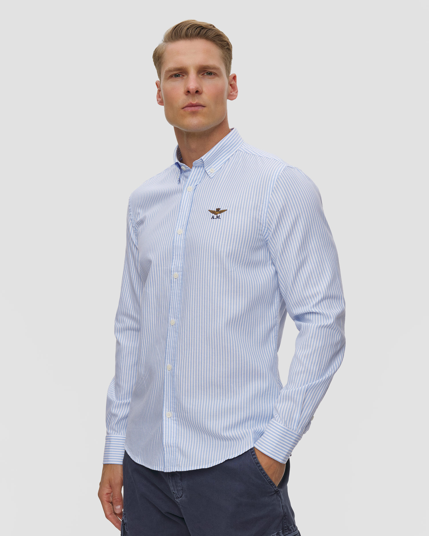 Chemise avec patch pour hommes Aeronautica Militare