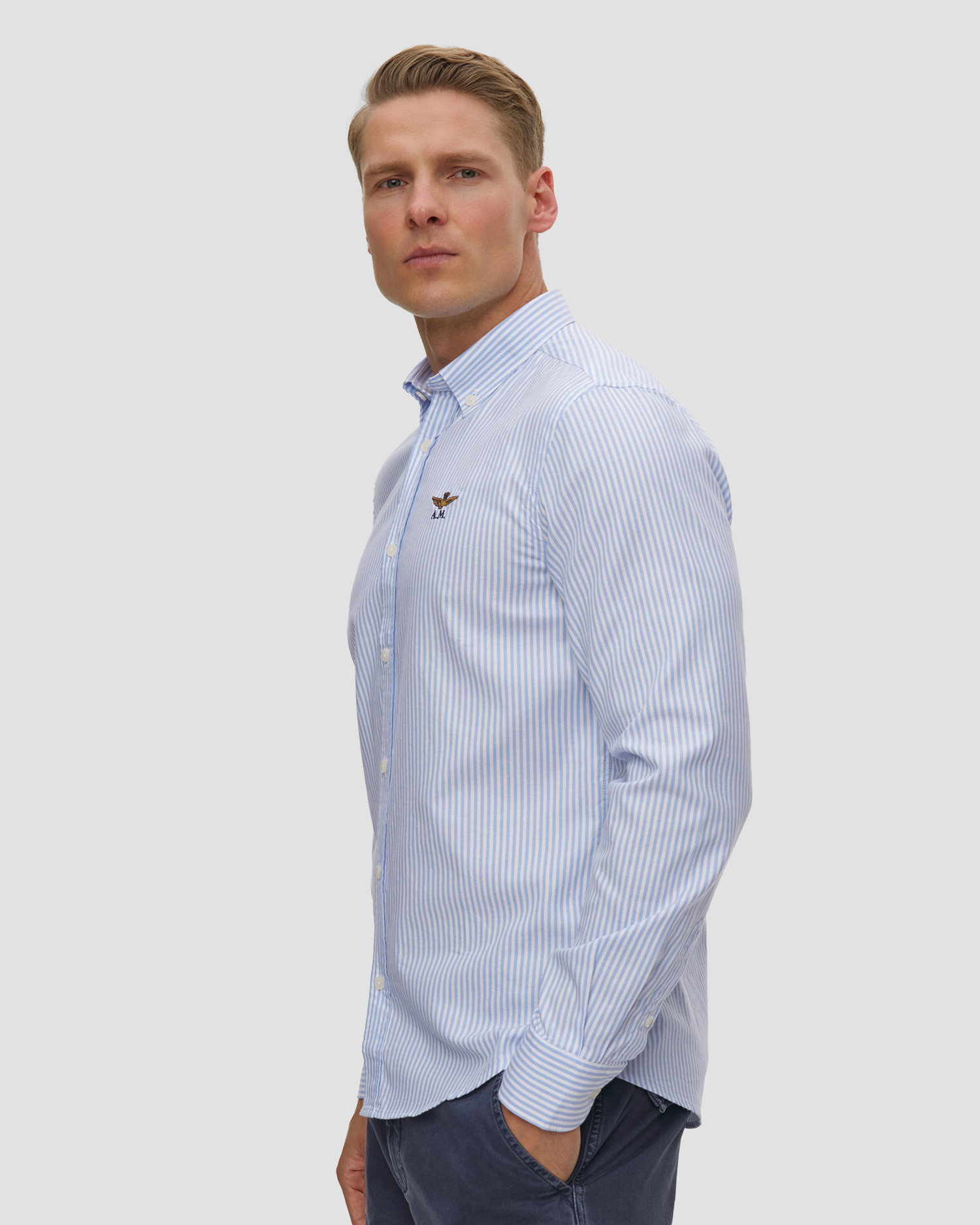 Chemise avec patch pour hommes Aeronautica Militare