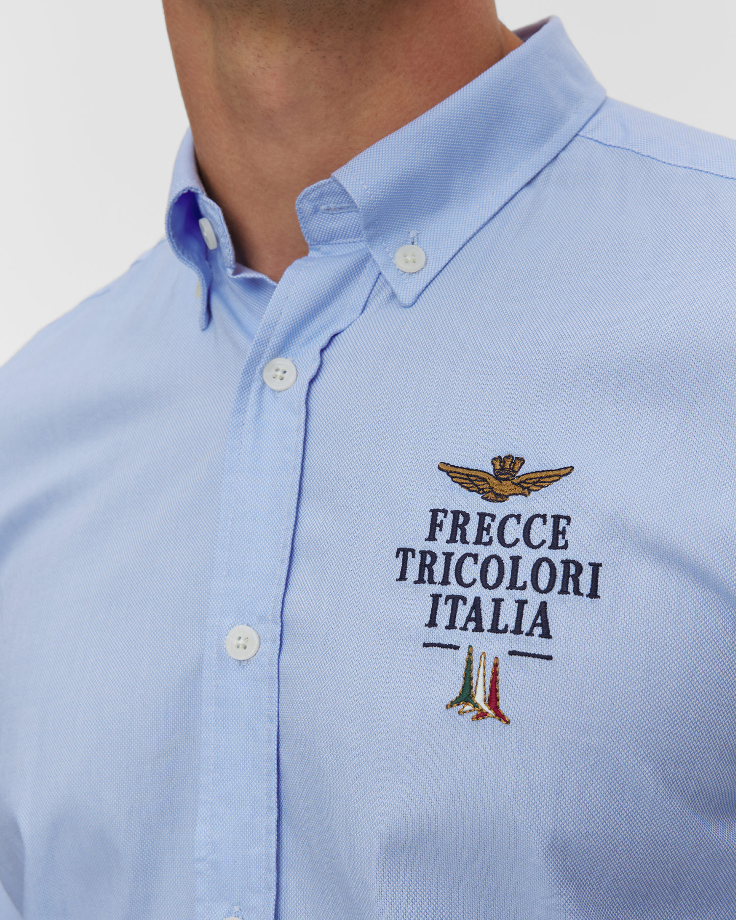 Chemise bleue pour hommes Aeronautica Militare