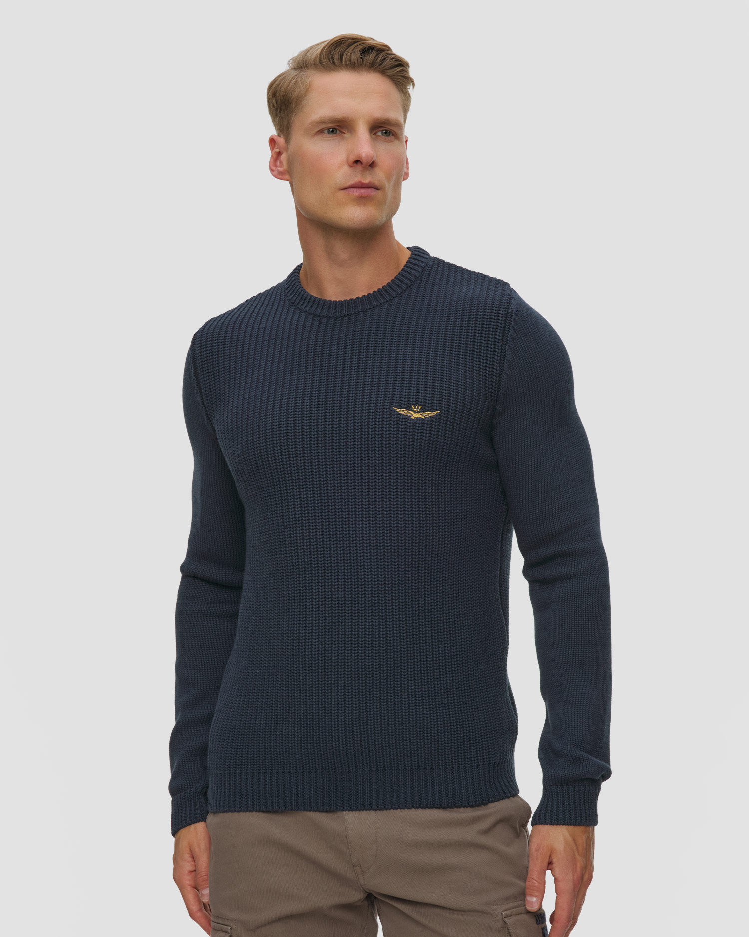 Pull bleu marine pour hommes Aeronautica Militare, Couleur: Granatowy