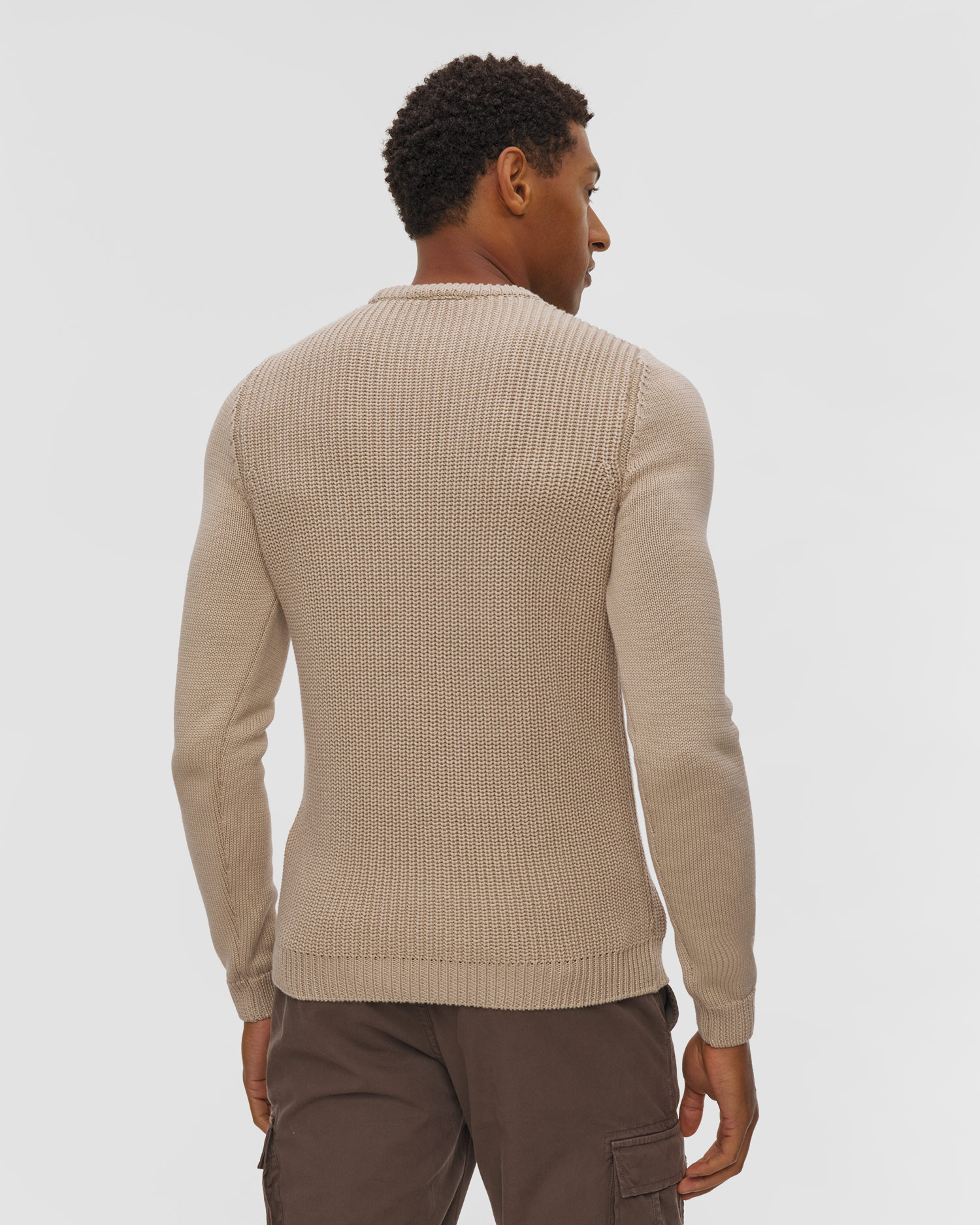 Pull beige pour hommes Aeronautica Militare