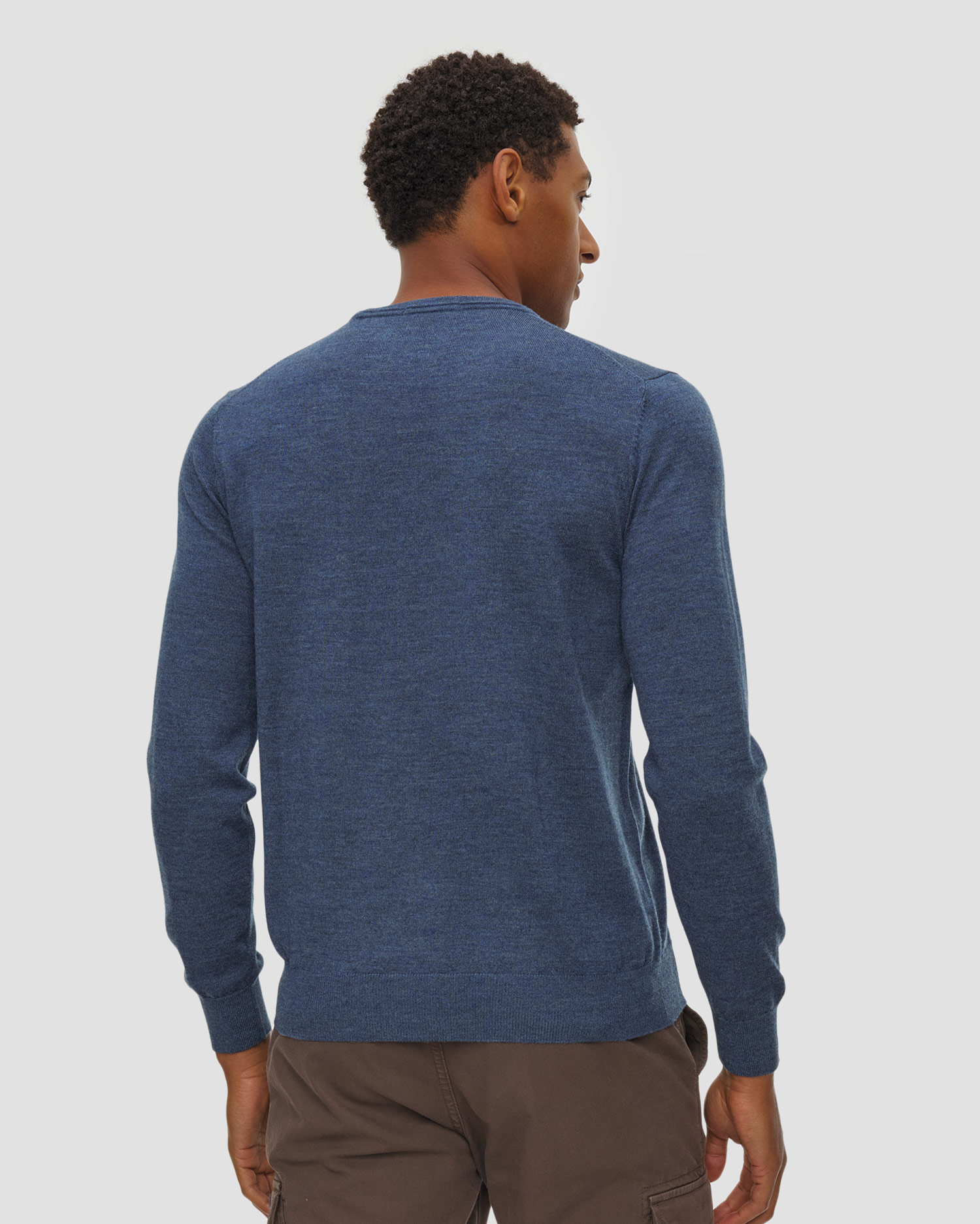 Pull en laine bleu pour hommes Aeronautica Militare