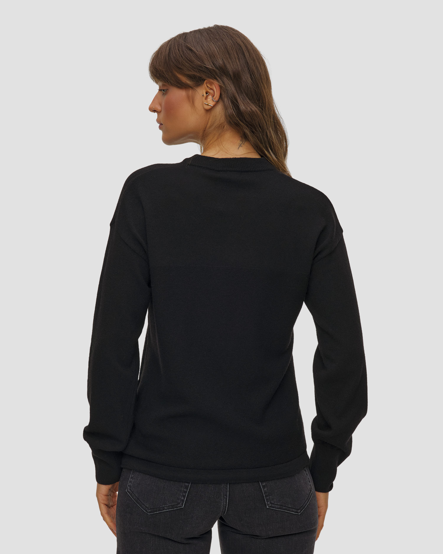 Pull noir pour femmes Aeronautica Militare