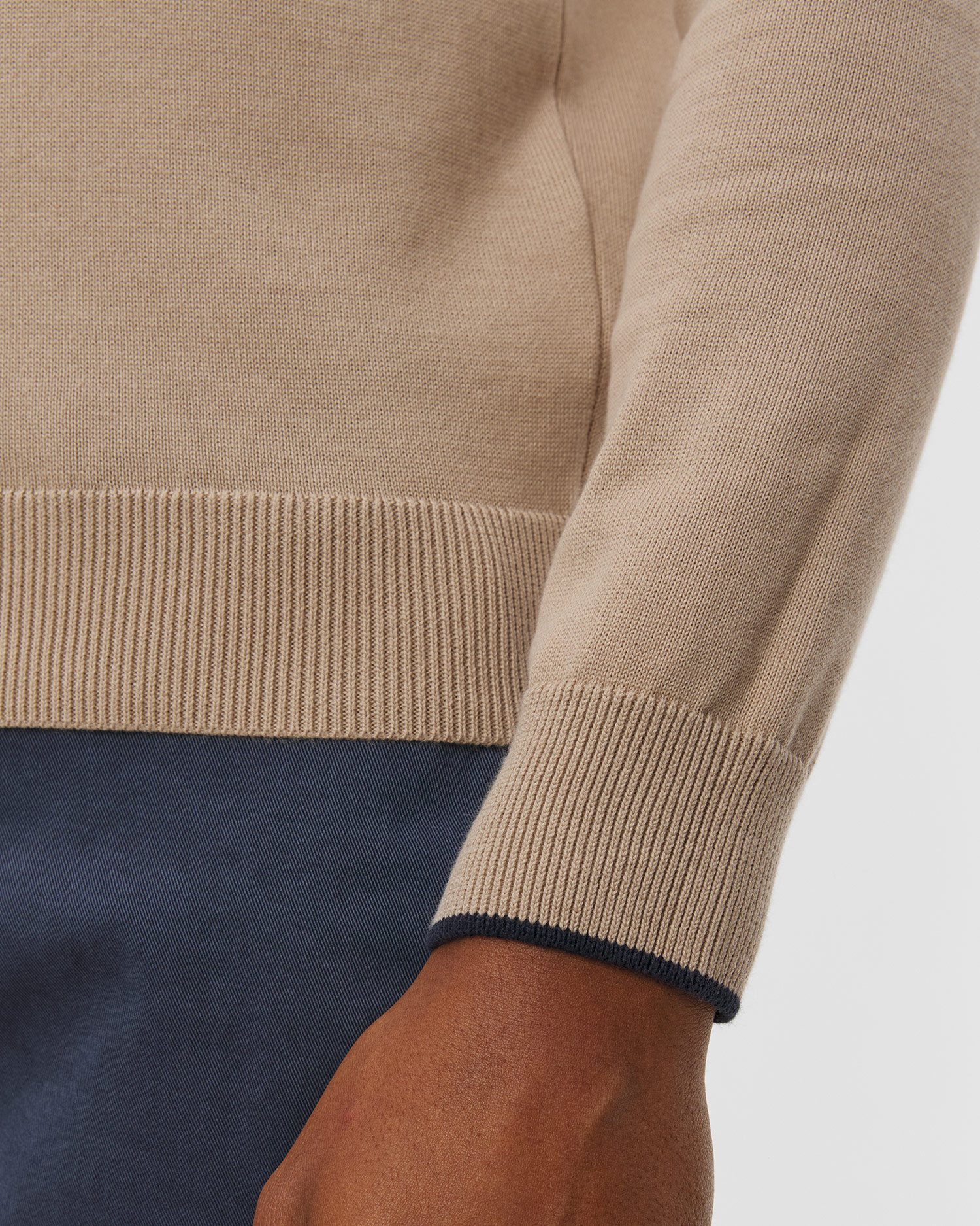 Pull beige pour hommes Aeronautica Militare