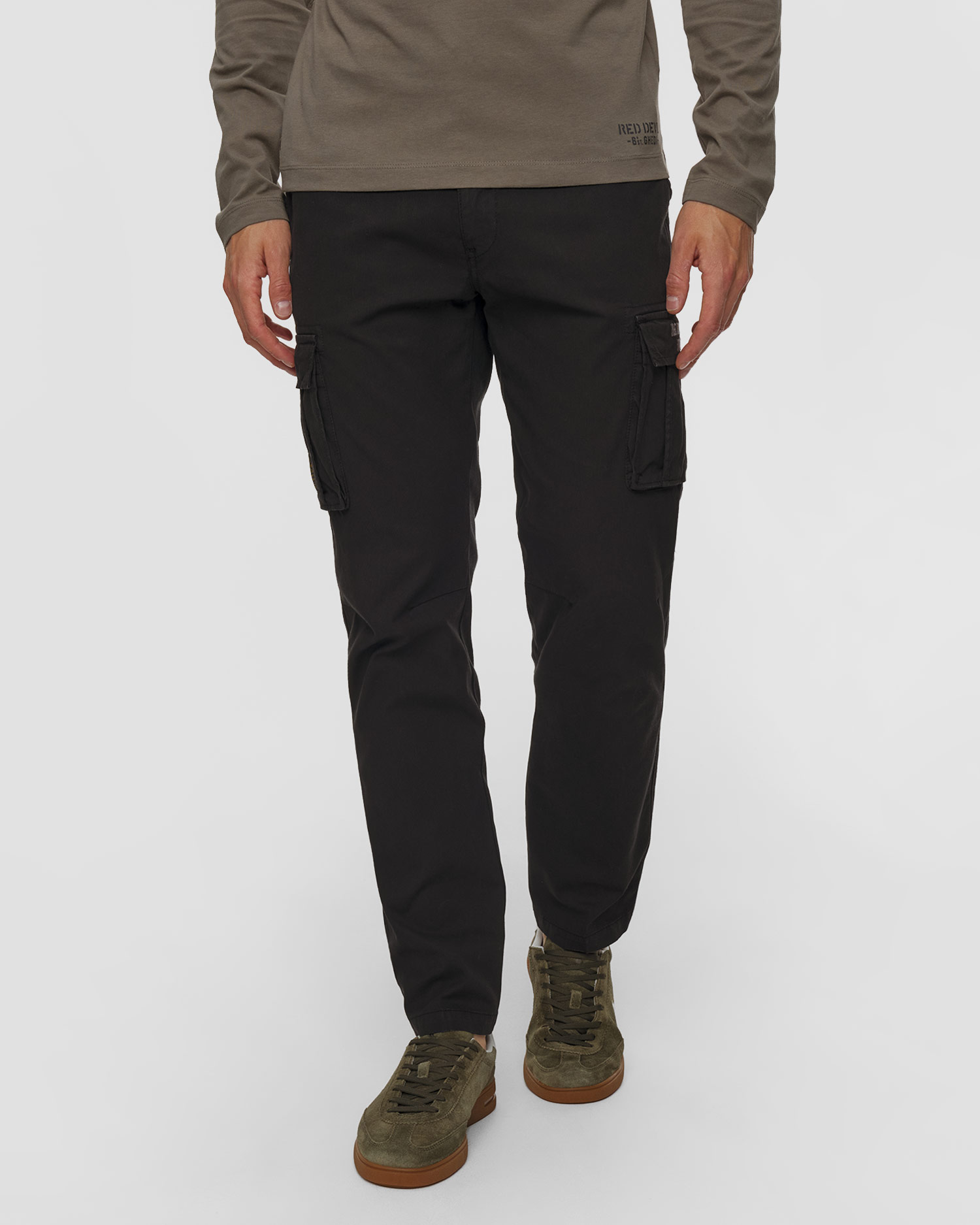 Pantalon cargo noir pour hommes Aeronautica Militare