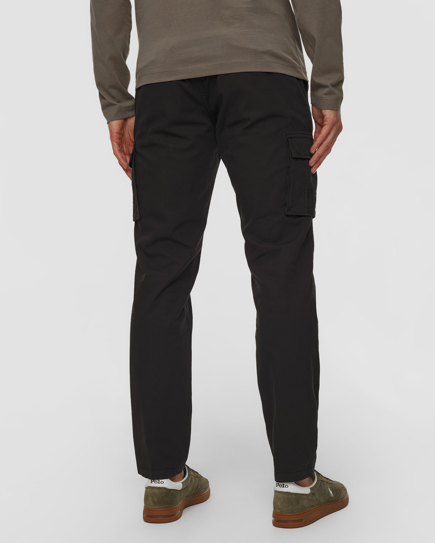 Pantalon cargo noir pour hommes Aeronautica Militare