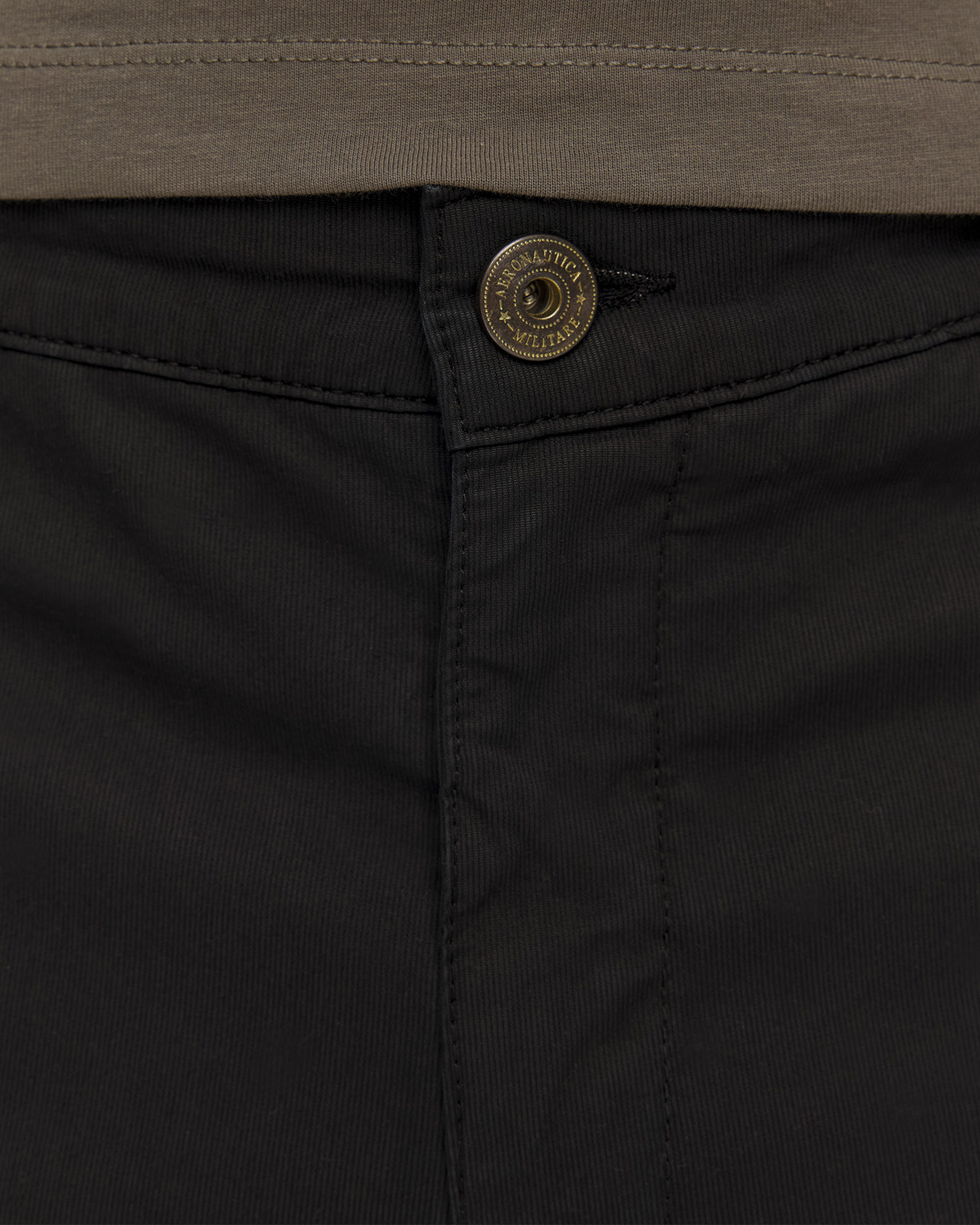 Pantalon cargo noir pour hommes Aeronautica Militare