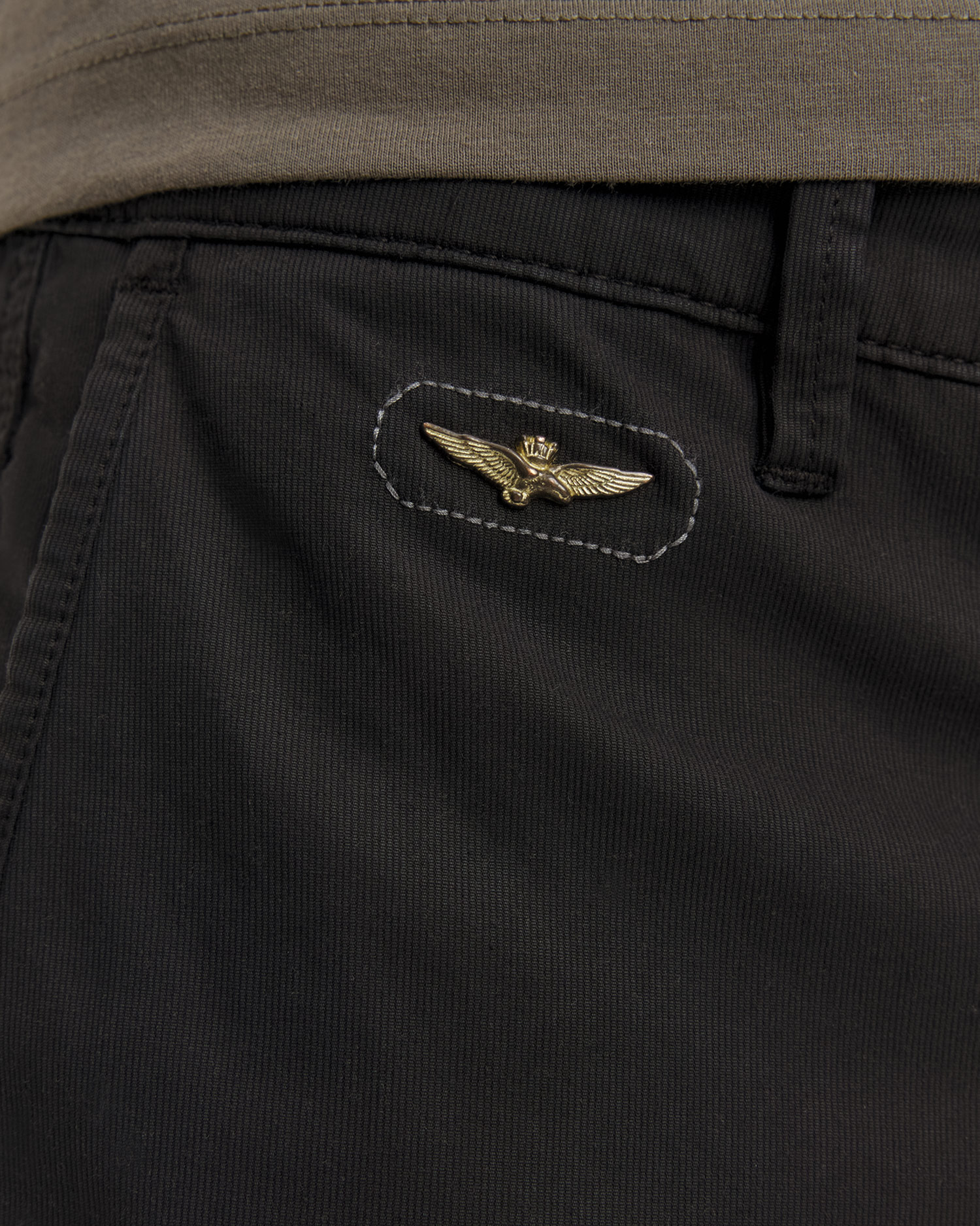 Pantalon cargo noir pour hommes Aeronautica Militare