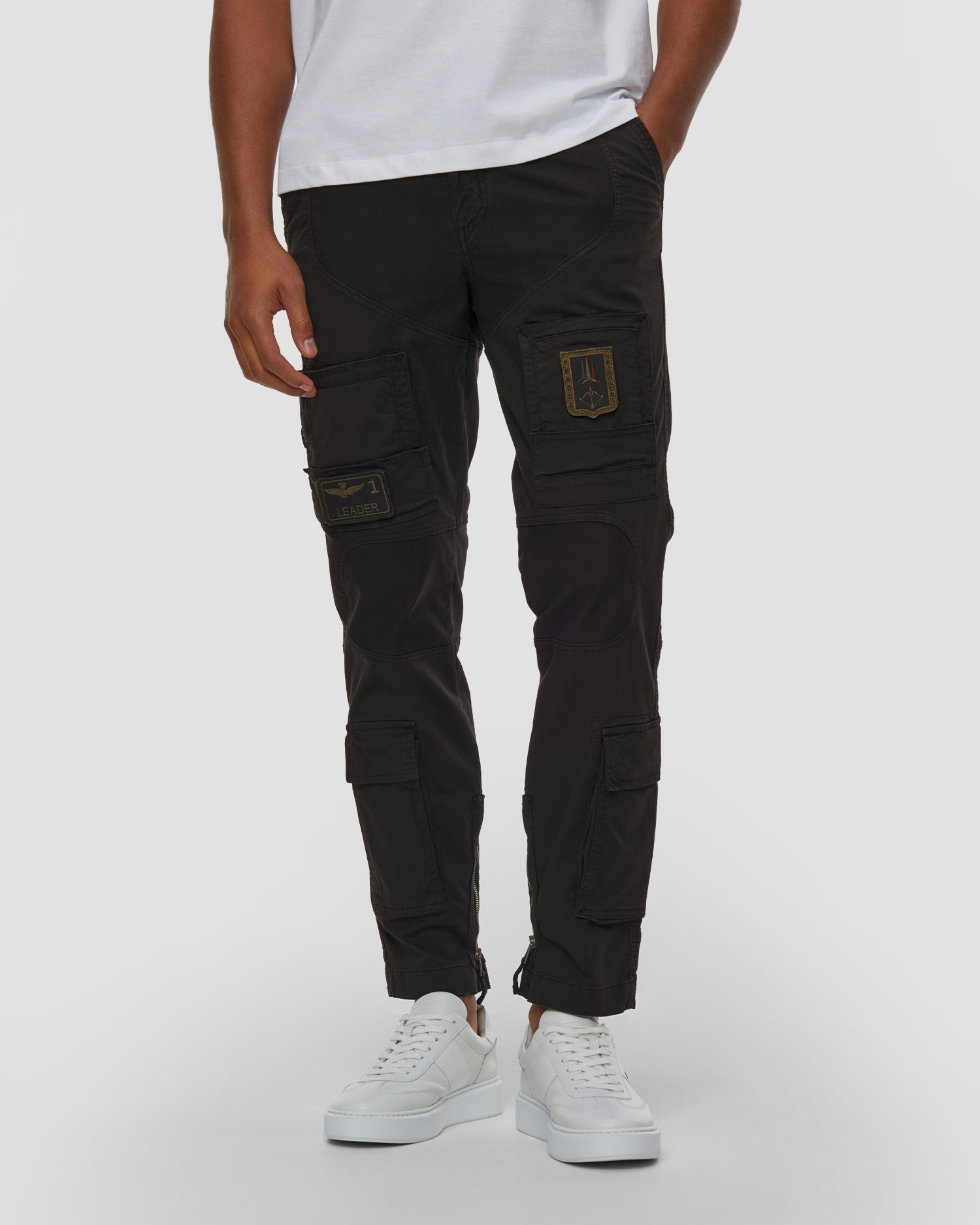 Pantaloni cargo pentru bărbați Aeronautica Militare Anti-G cu patch-uri