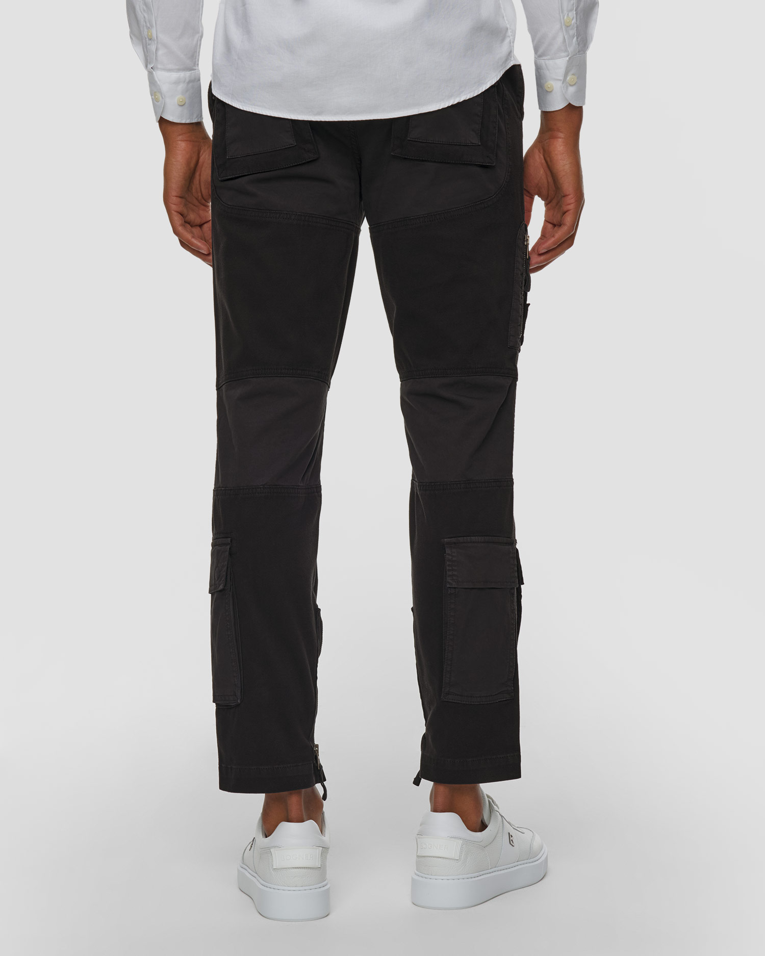 Pantalon cargo noir pour hommes Aeronautica Militare