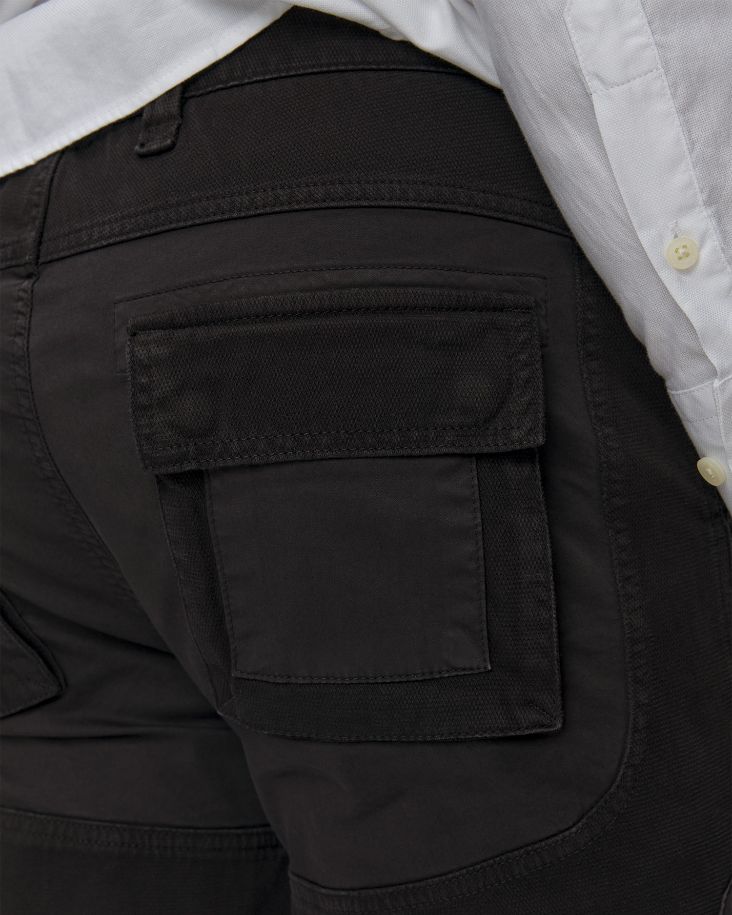 Pantalon cargo noir pour hommes Aeronautica Militare