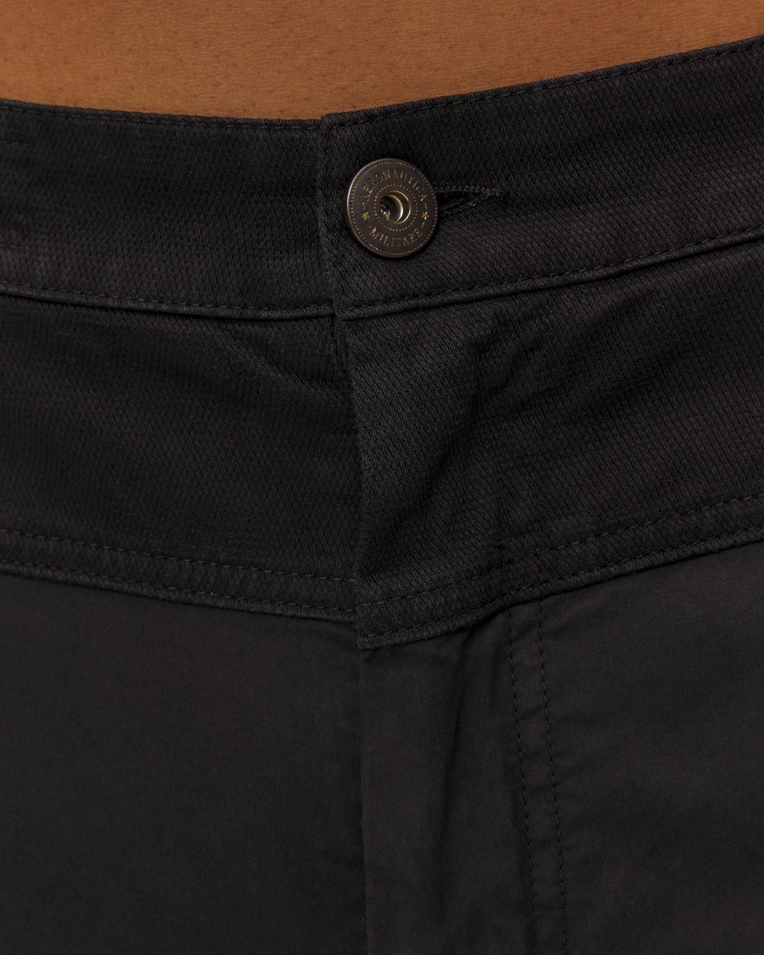 Pantalon cargo noir pour hommes Aeronautica Militare