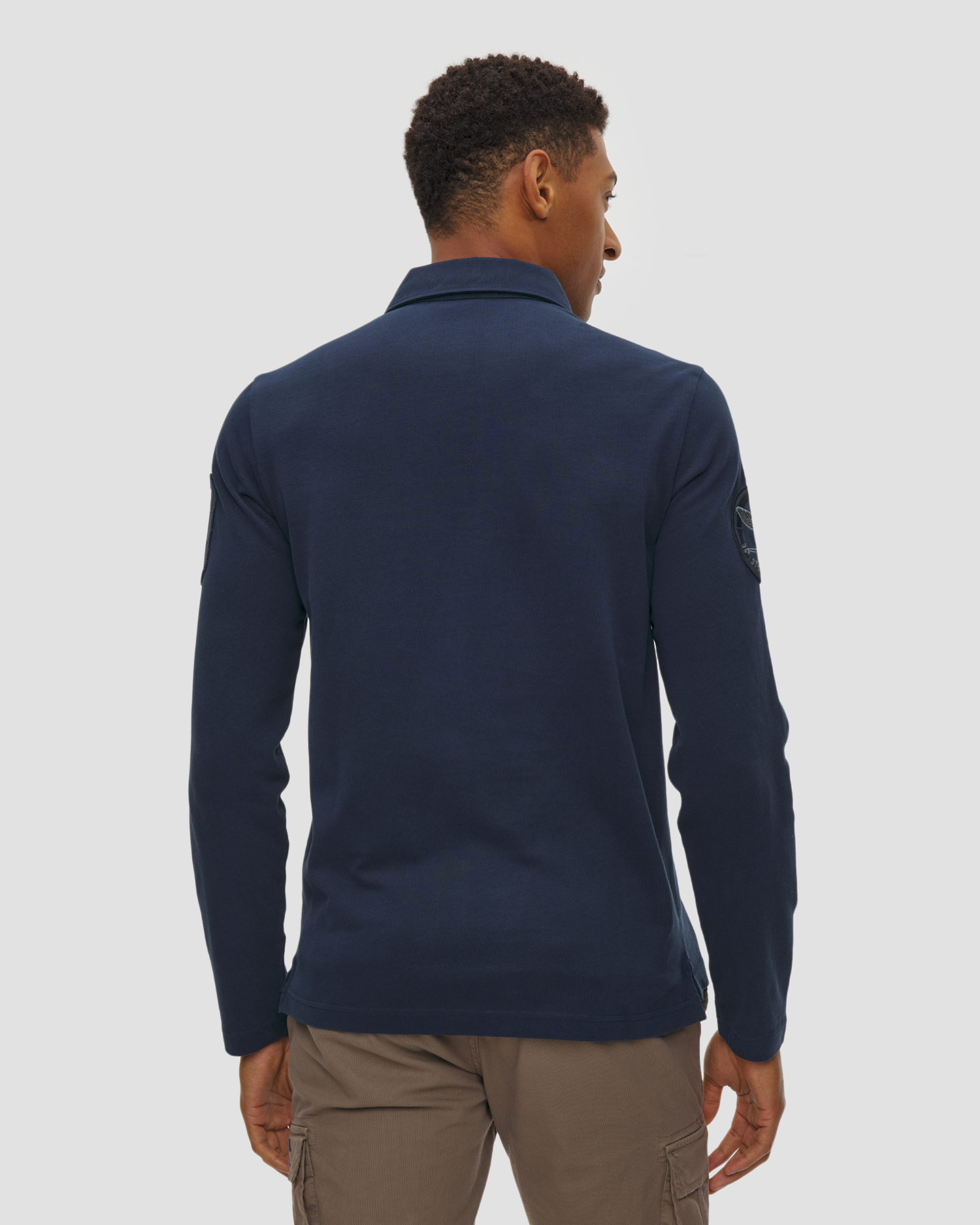 Aeronautica Militare Herren-Poloshirt aus Baumwolle mit Aufnähern