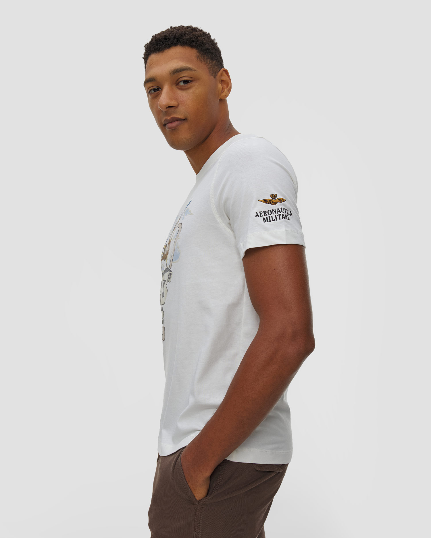 Tricou din bumbac pentru bătbați Aeronautica Militare cu imprimeu