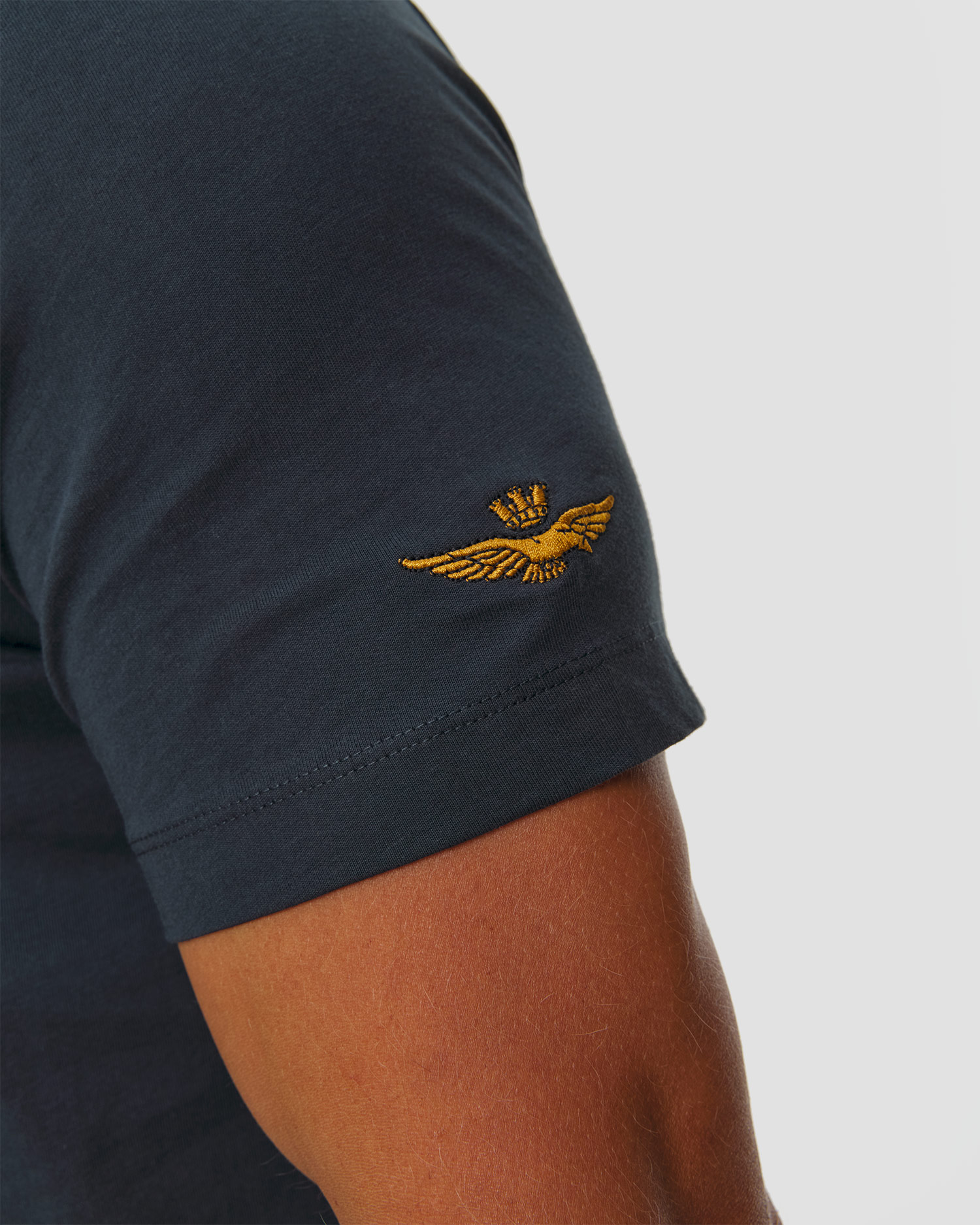 Aeronautica Militare Herren-T-Shirt mit Aufdruck und Stickerei