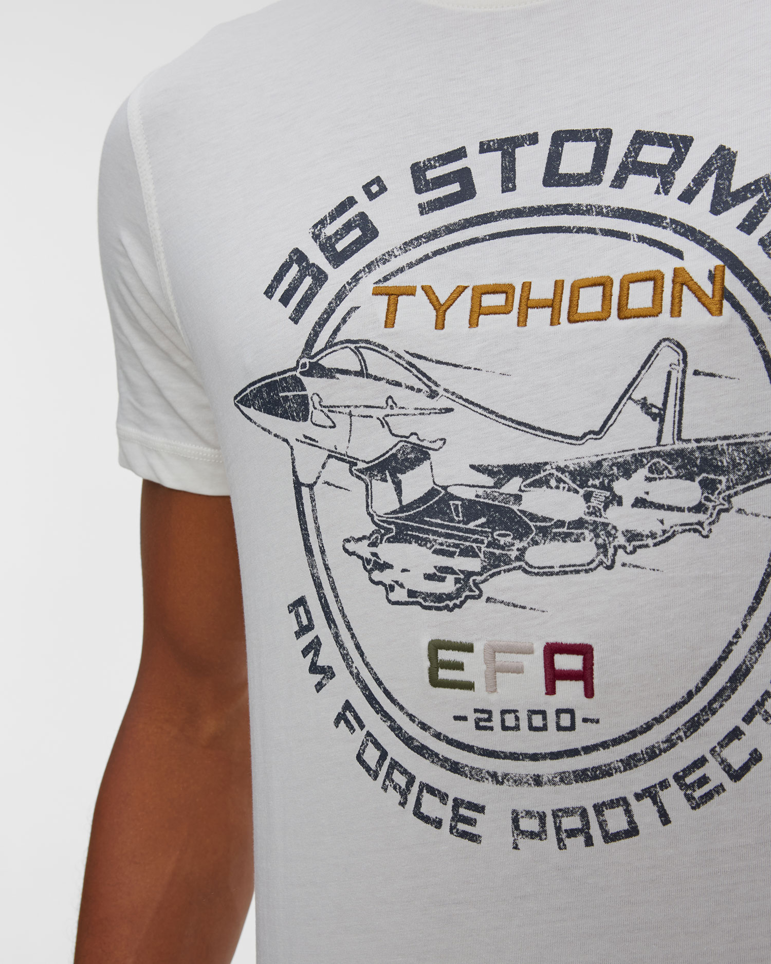 Tricou din bumbac pentru bărbați Aeronautica Militare cu imprimare