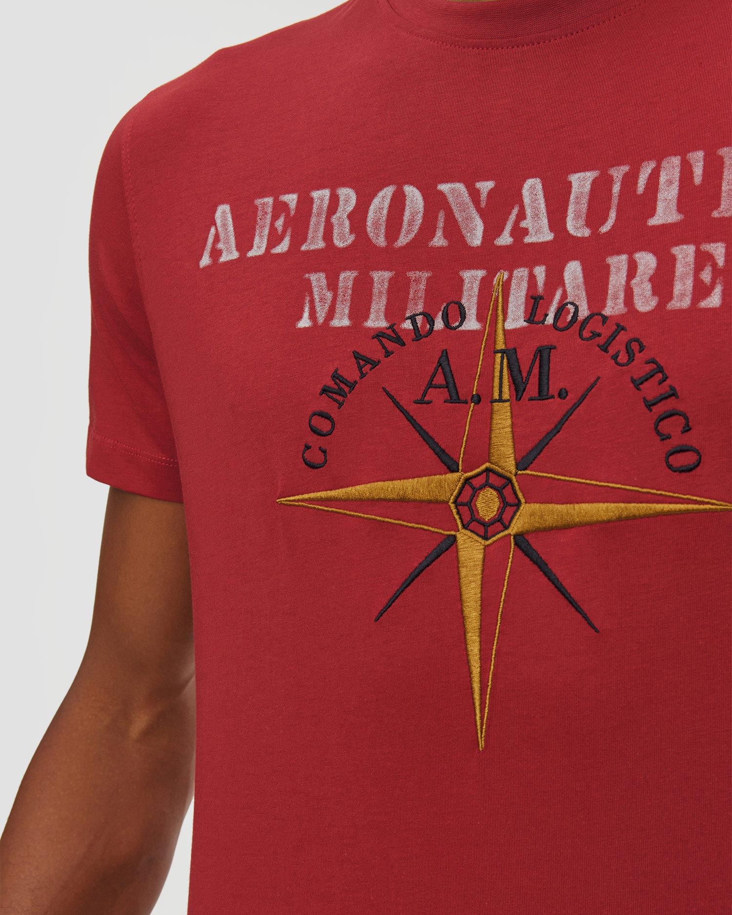 Tricou din bumbac pentru bărbați Aeronautica Militare cu imprimeu
