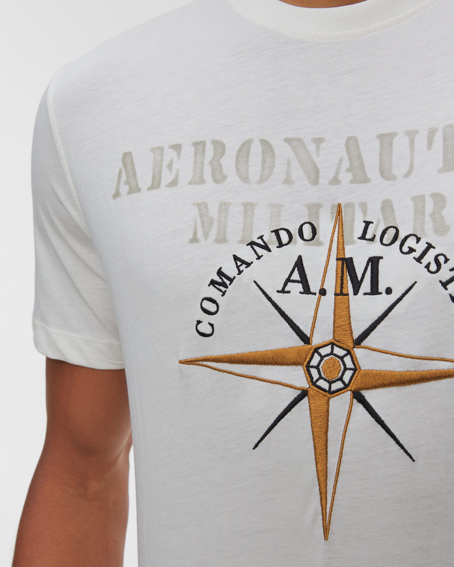 Tricou din bumbac pentru bărbați Aeronautica Militare cu imprimeu