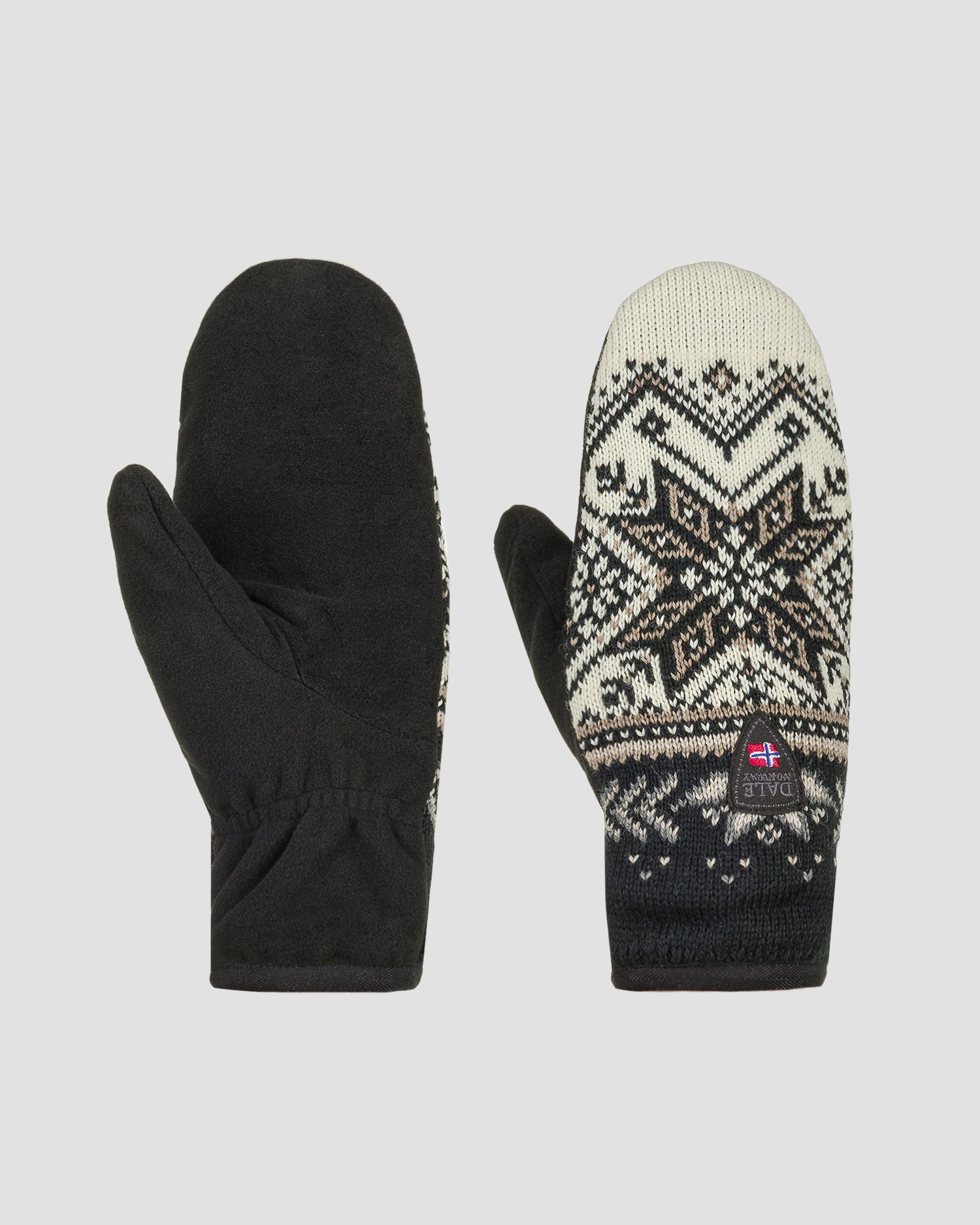 Woolen gloves Dale of Norway Vail, Color/Pattern: Biały,Print,Czarny