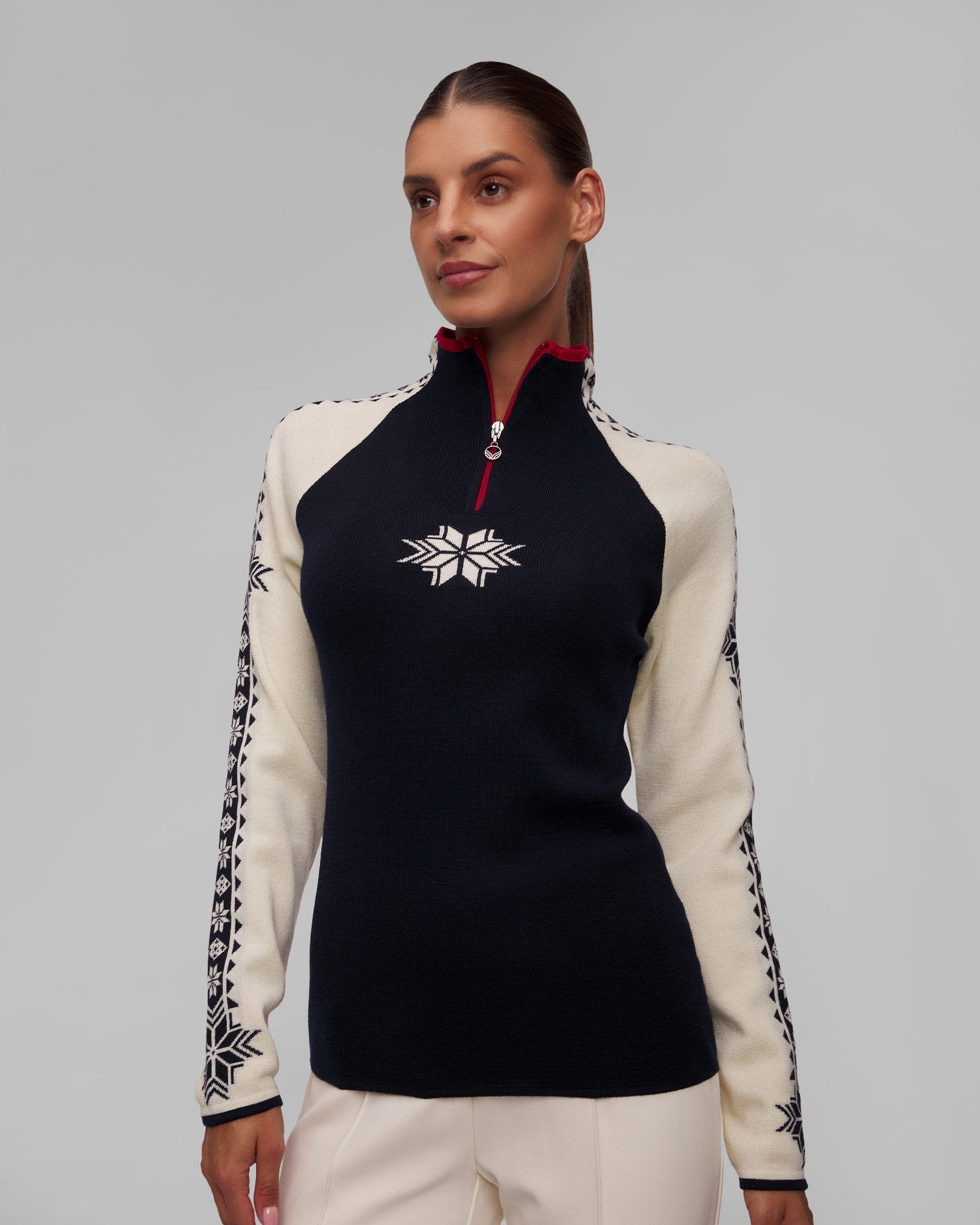 Maglione a collo alto di lana da donna Dale of Norway Geilo