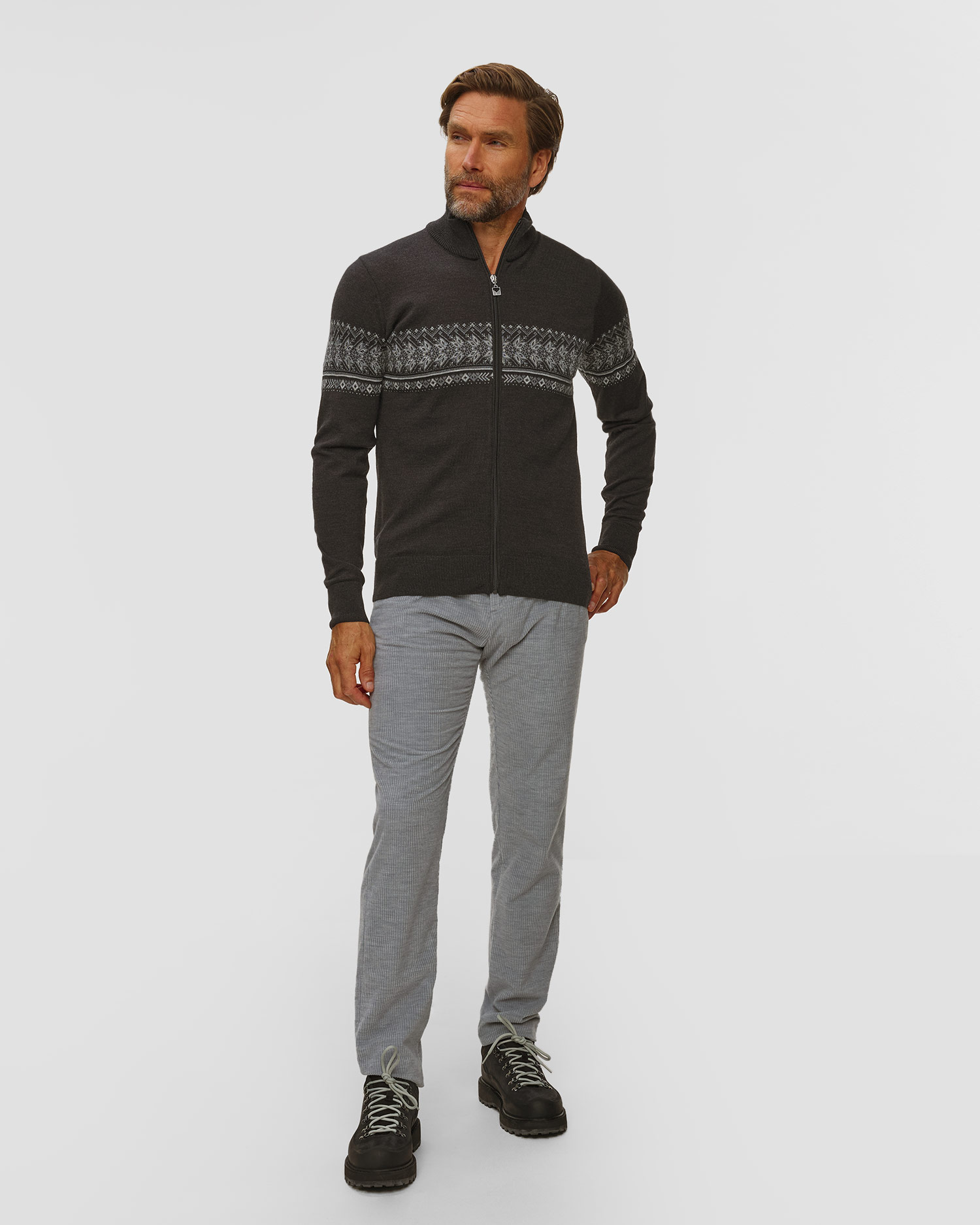 Maglione in lana con cerniera da uomo Dale of Norway Hovden