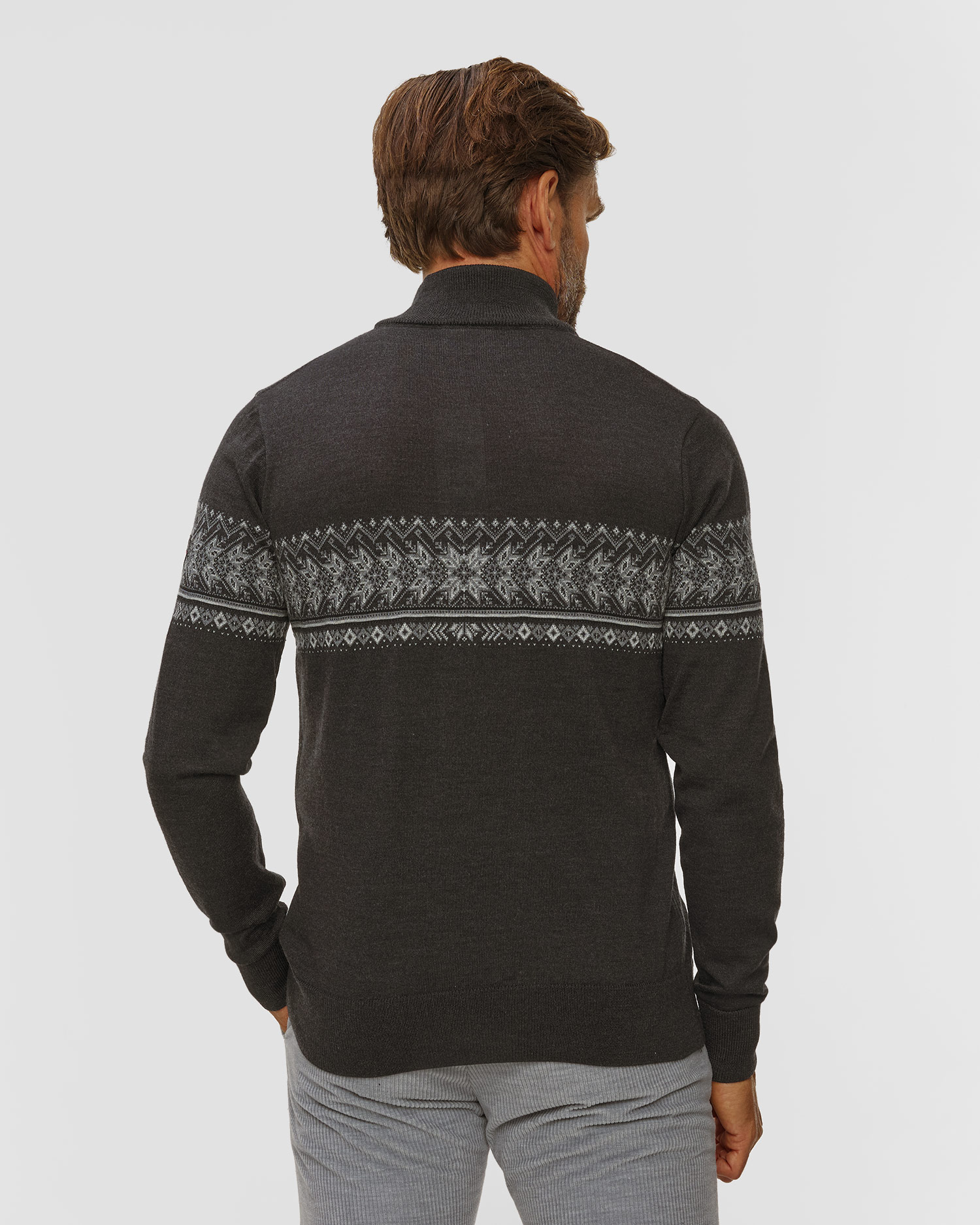 Maglione in lana con cerniera da uomo Dale of Norway Hovden