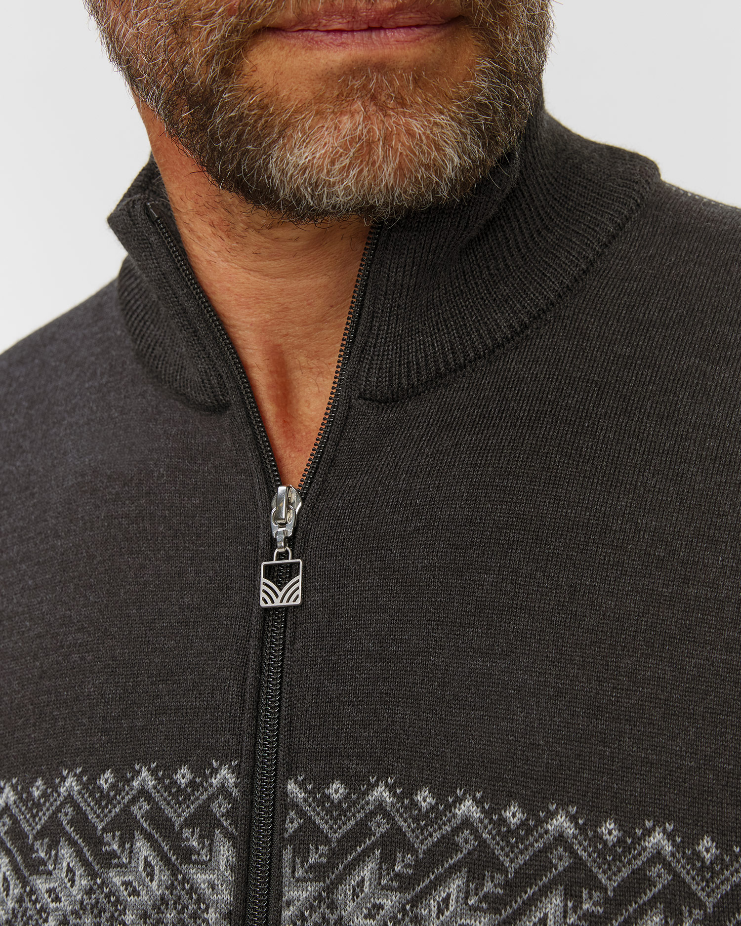 Maglione in lana con cerniera da uomo Dale of Norway Hovden