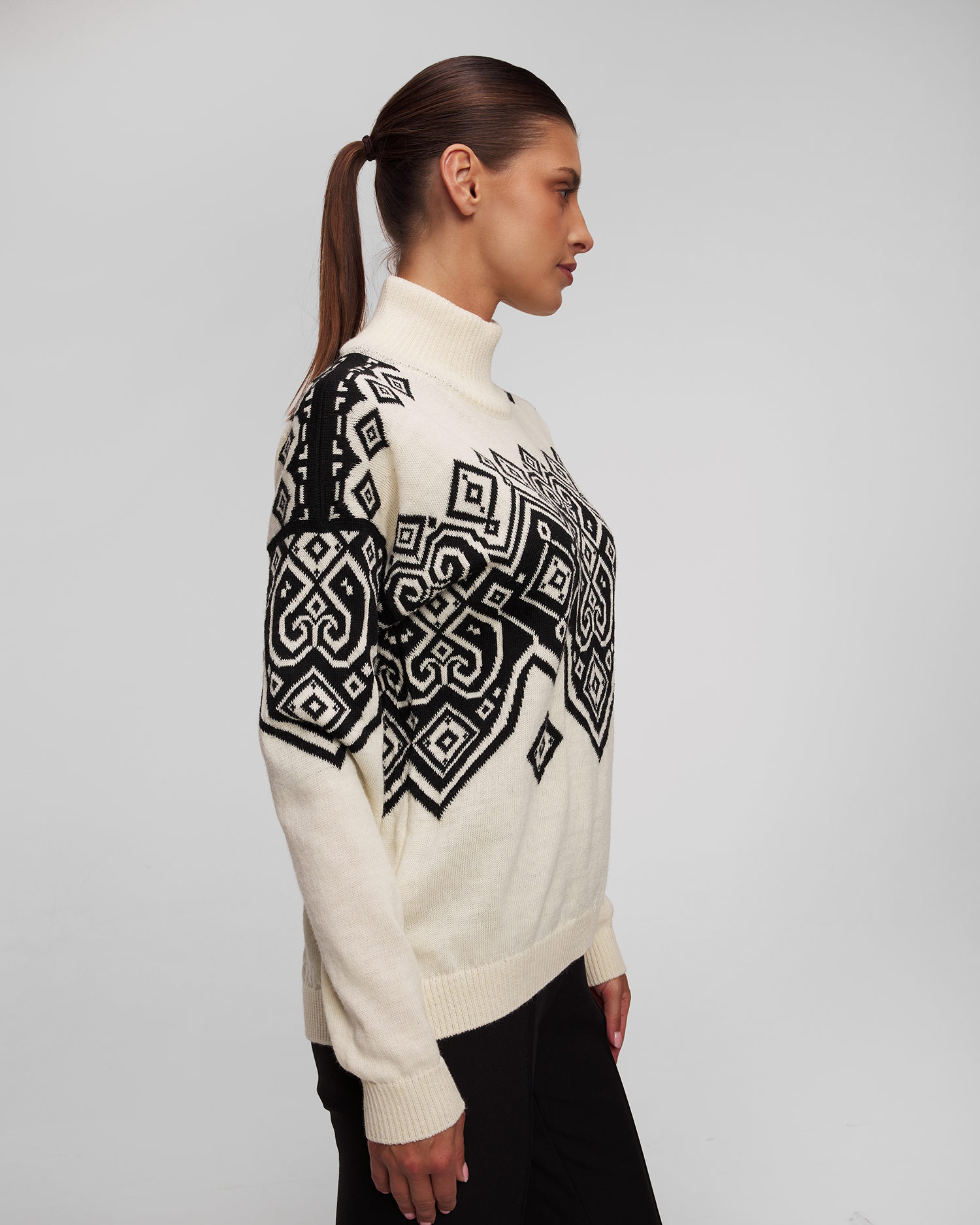 Dale of Norway Falun Wollpullover für Damen in Weiß